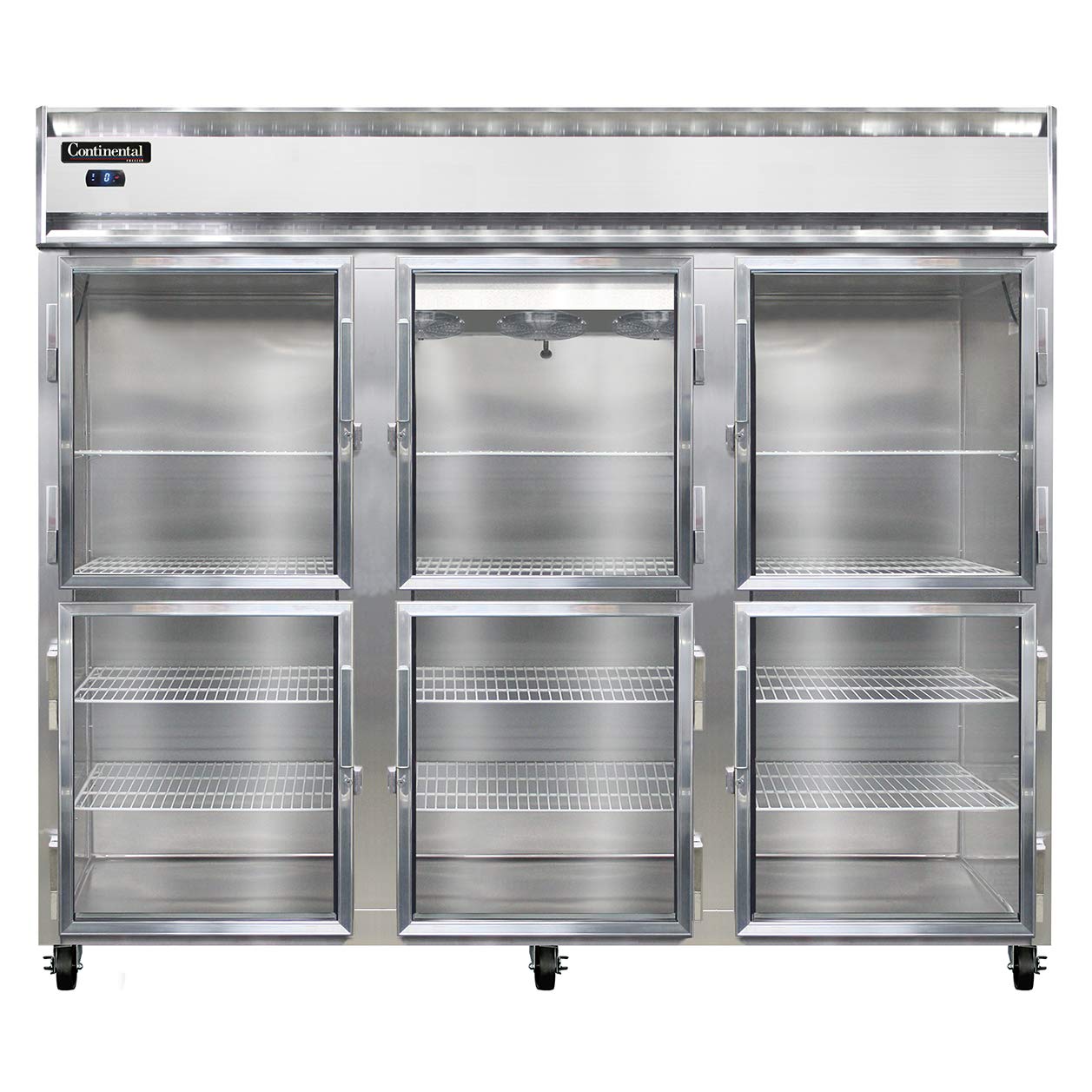 Extra-Wide Three Section Reach In Glass Door Freezer by Continental Refrigerator – Model 3FE-SA-GD-HD