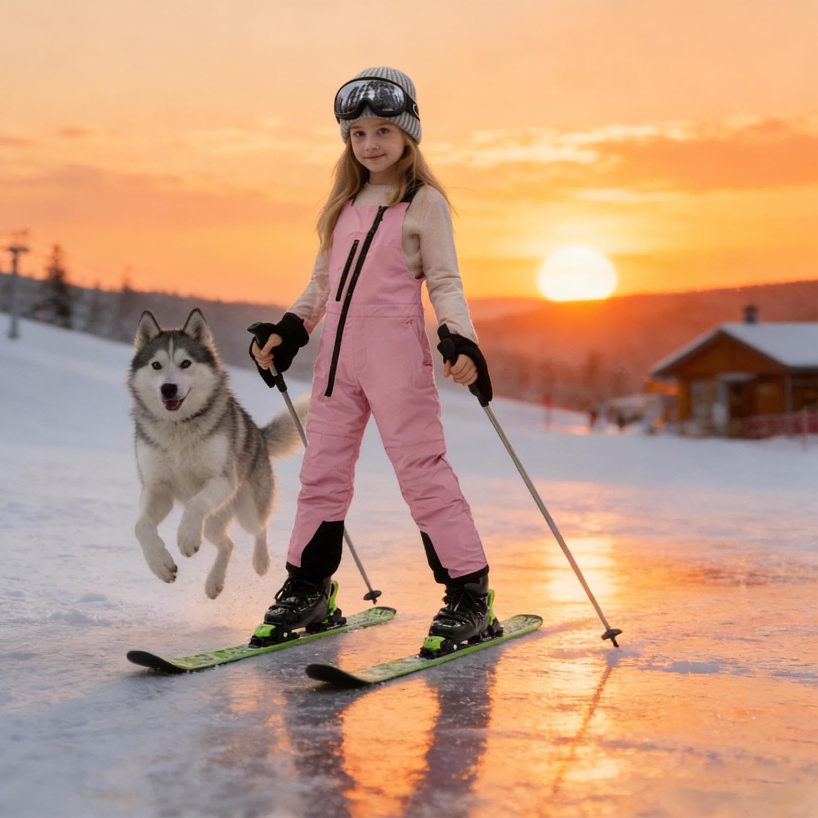 Śniegowe Kombinezony Dla Dzieci Nieprzemakalne Regulowane Ocieplane | Różowe Dziecięce Ocieplane Spodnie Narciarskie Z Szelkami Do Snowboardu Wędrówek Wspinaczki Sportów Plenerowych Dla