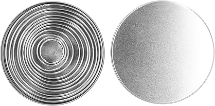 Okuyonic Molde de corte de biscoitos, conjunto de bolo redondo anti-aderente vários usos molde de bolo redondo mousse muffin 12 peças/conjunto para assar bolo de confeitaria