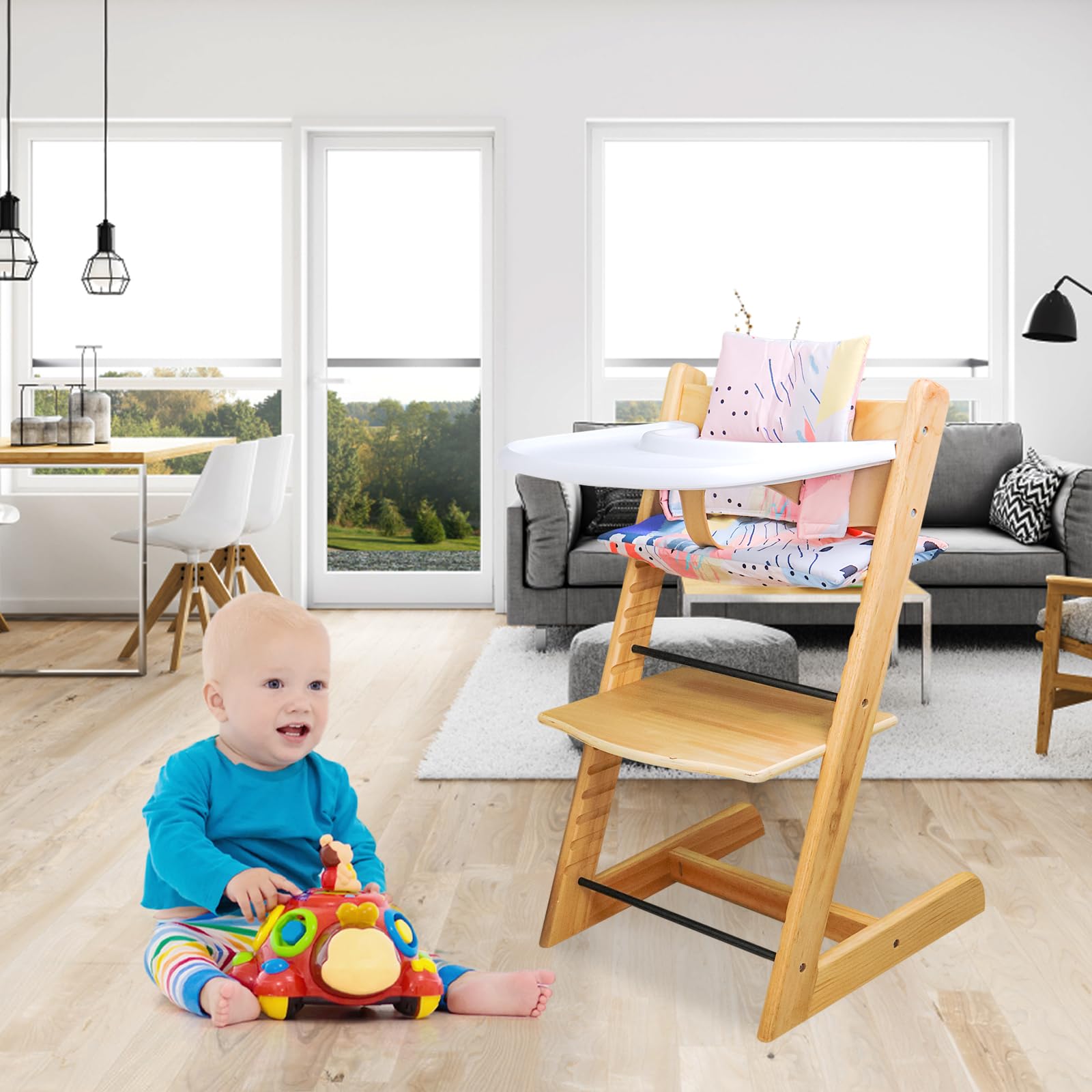 LLHQAMT for Tripp Trapp High Chair Cushion Soft and Comfortable Baby Seat Cover with Cute Graphics - Image 2