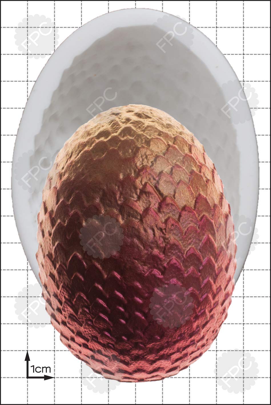 Fpc Sugarcraft White Dragon Egg (Extra Large) Silicone Mould
