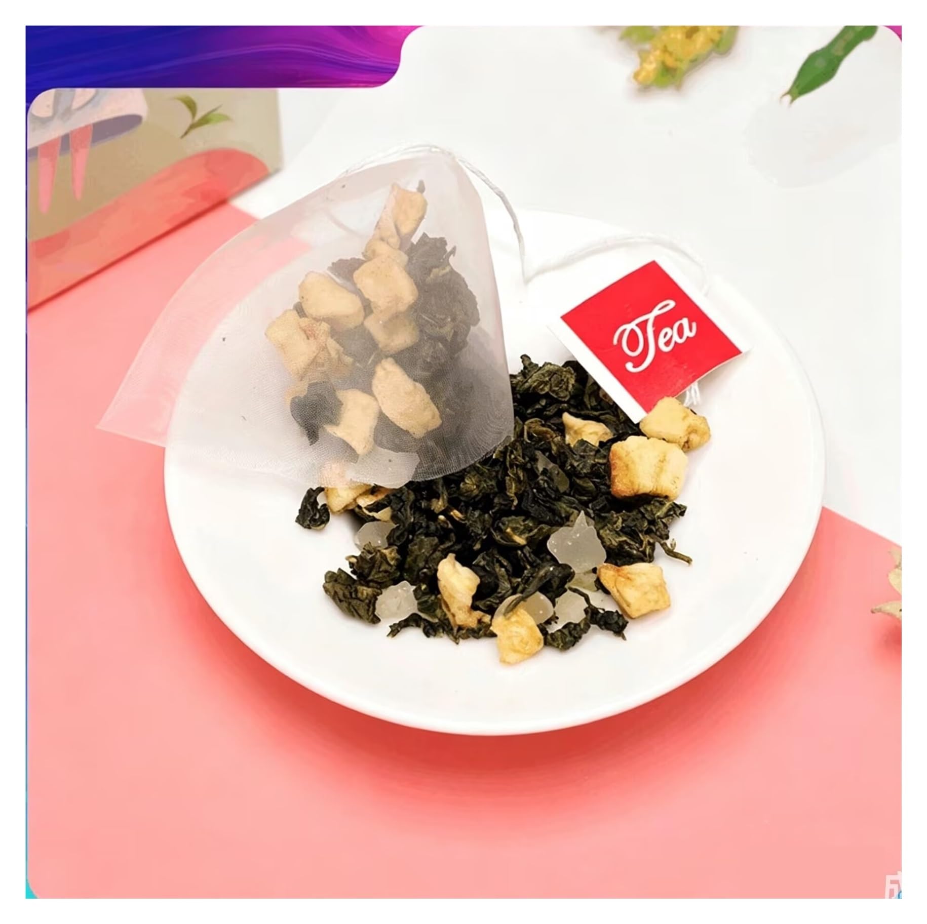 Herbata Oolong Brzoskwiniowo-Brzoskwiniowa (10 szt.) - Nadaje się zarówno do parzenia na gorąco, jak i na zimno. Owocowy(5pcs)