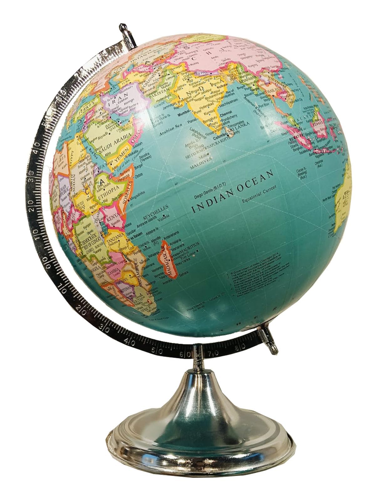 COSMIC GLOBE EXPORTS Rotating World Globe 12 Inch with Metal Arc and Stand for Home Décor, Office Decor and Decorations items,Study Table decor Items, Birthday, Party Gifts and Anniversary.