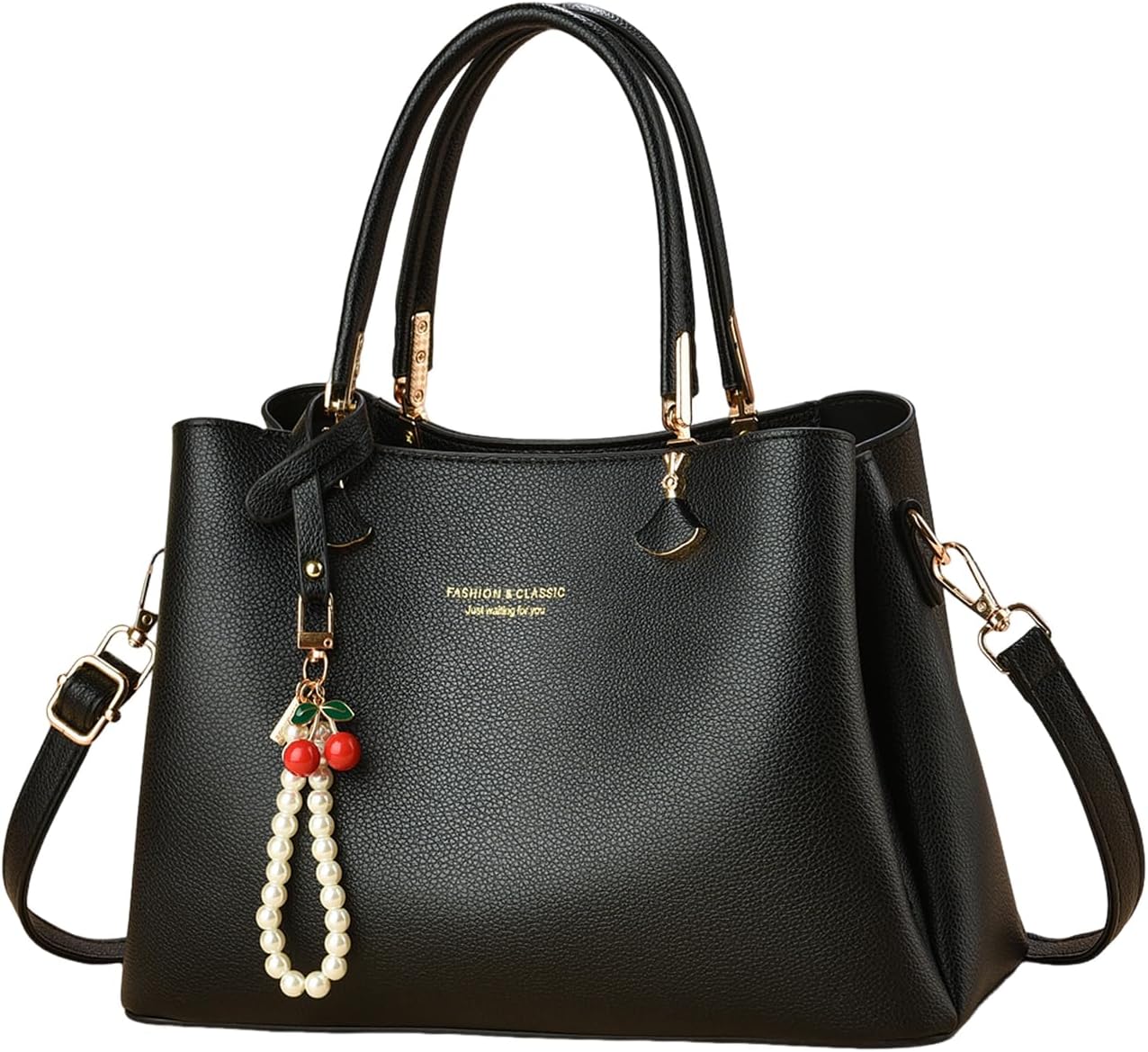 NICOLE & DORIS Womens Handbags Medium Tote Bag Elegant Shoulder Bags Multi Compartments Crossbody Bag PU Leather