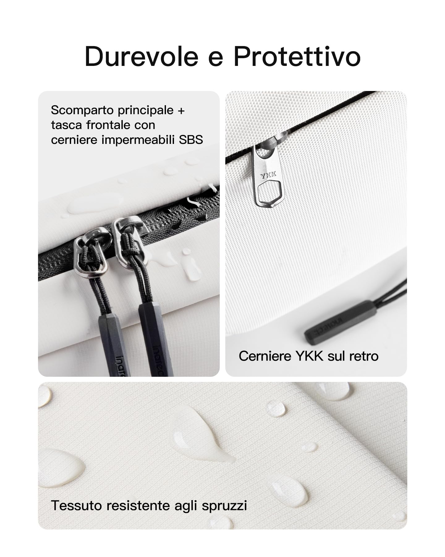 Inateck Sling Bag X-Pro, borsa a spalla e a tracolla espandibile e multifunzionale per dispositivi elettronici, 16 scomparti con tasca RFID, ideale per viaggi, pendolarismo, sport e tempo libero