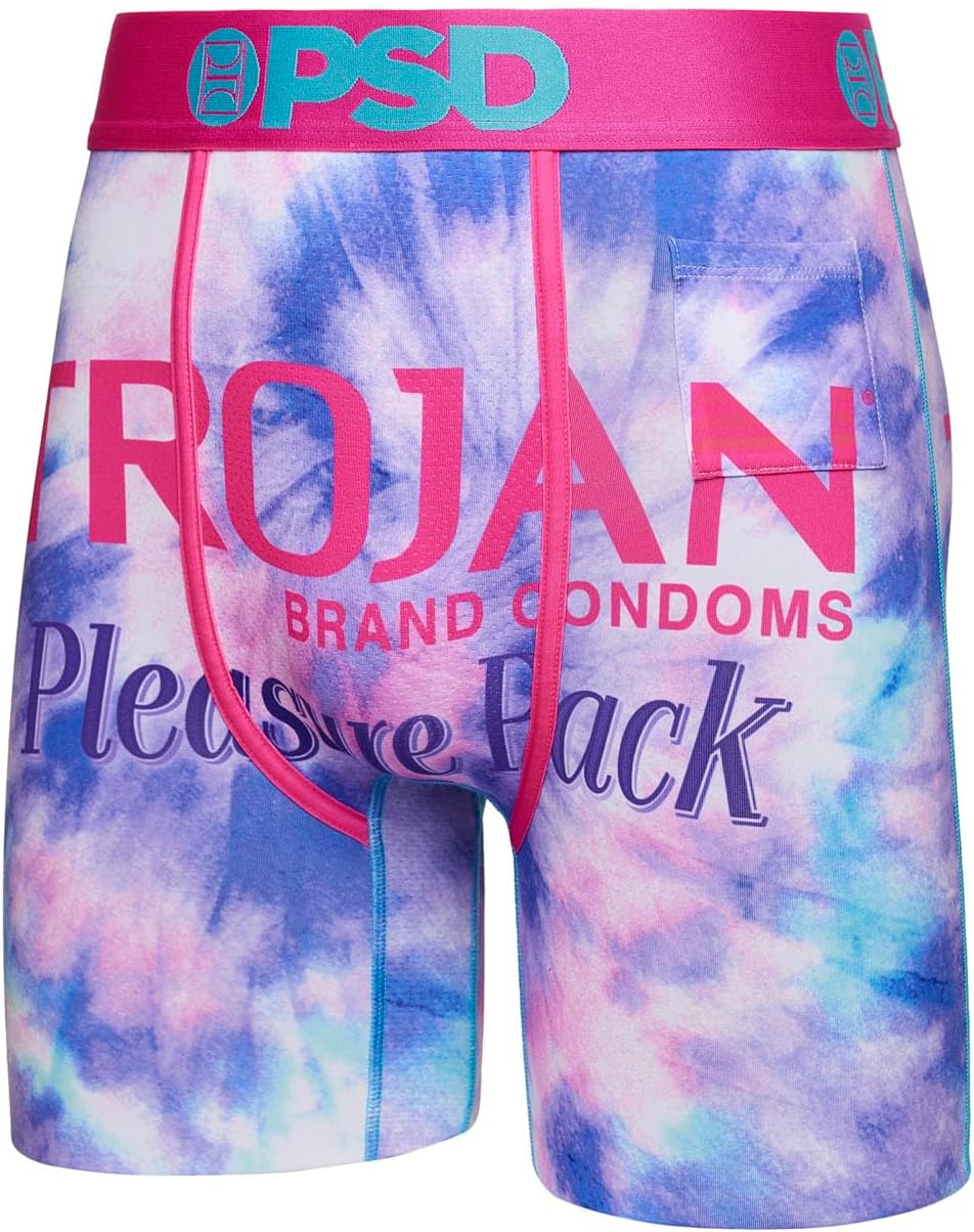 PSD Men's Trojan Pleasure Hp Boxer Briefs, Purple, L