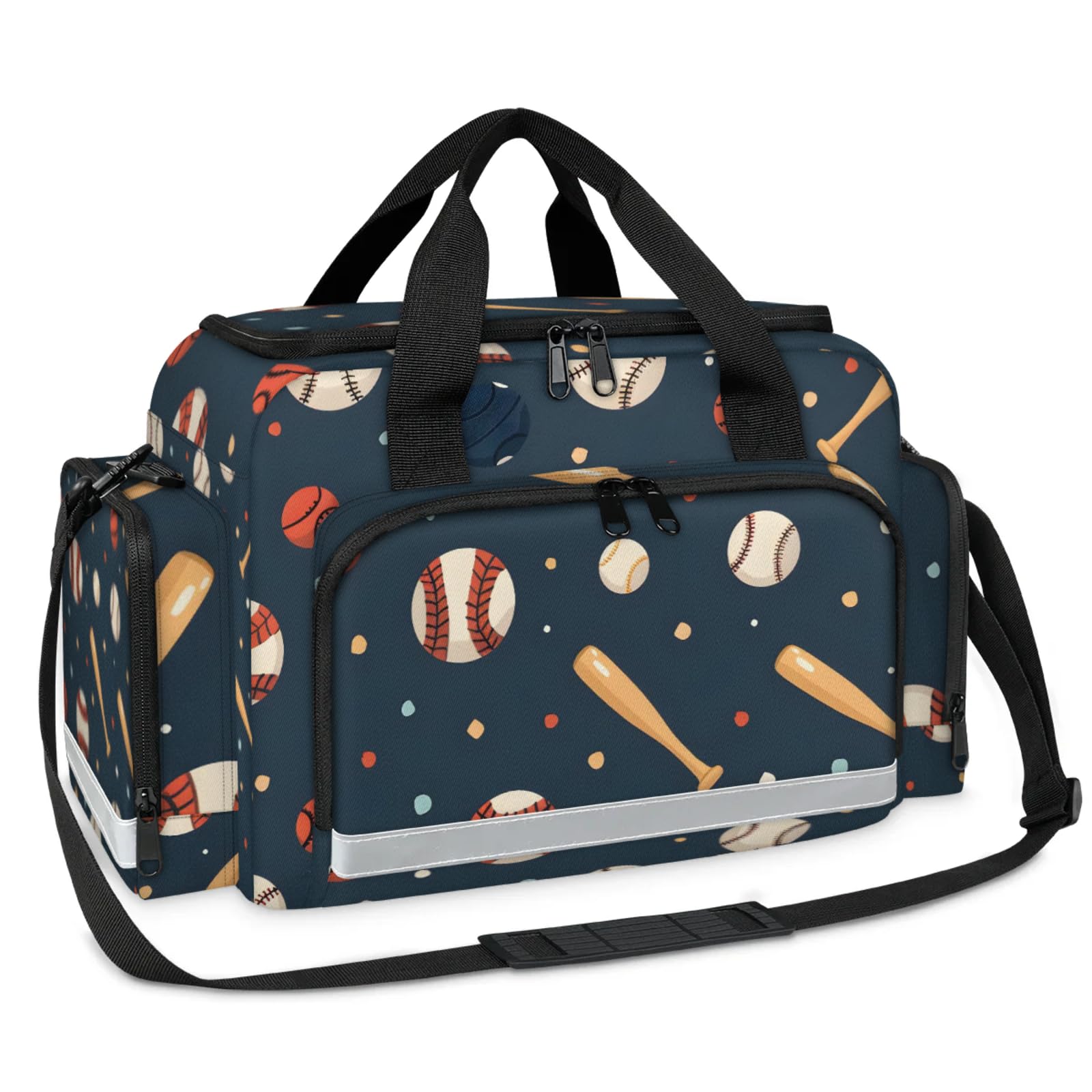 GzLeyigou First Aid Bags Empty, Retro Baseball Emergency Bag First Aid Kit Multiple Compartment Kit Carrier On Call Trauma Bag For Paramedics Emergency Medical Supplies Kit