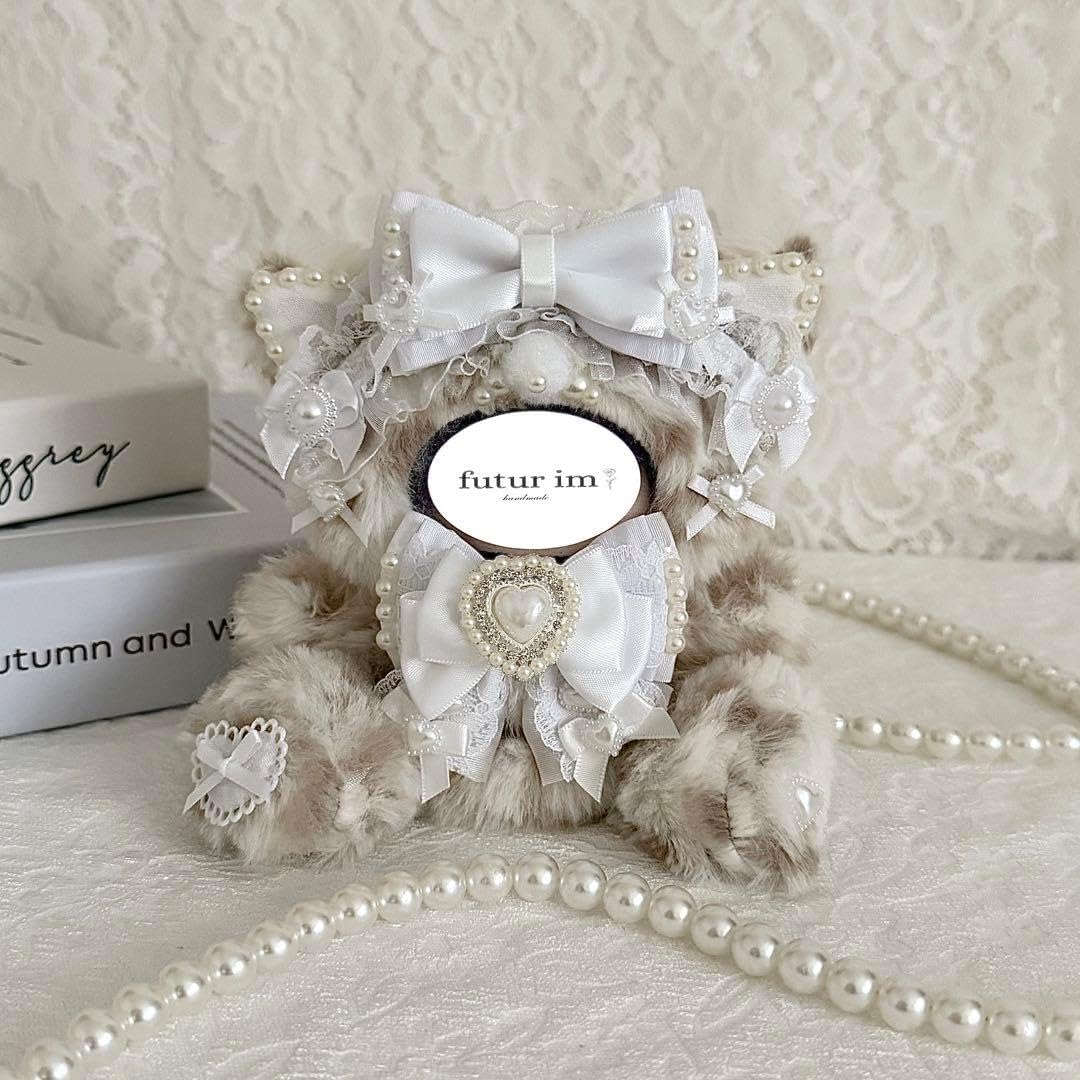 リーナベルコスチューム ショルダーバック用等 雪の結晶ピンク リボン2 リーナベルコスチューム ショルダーバック用等 雪の結晶ピンク リボン2