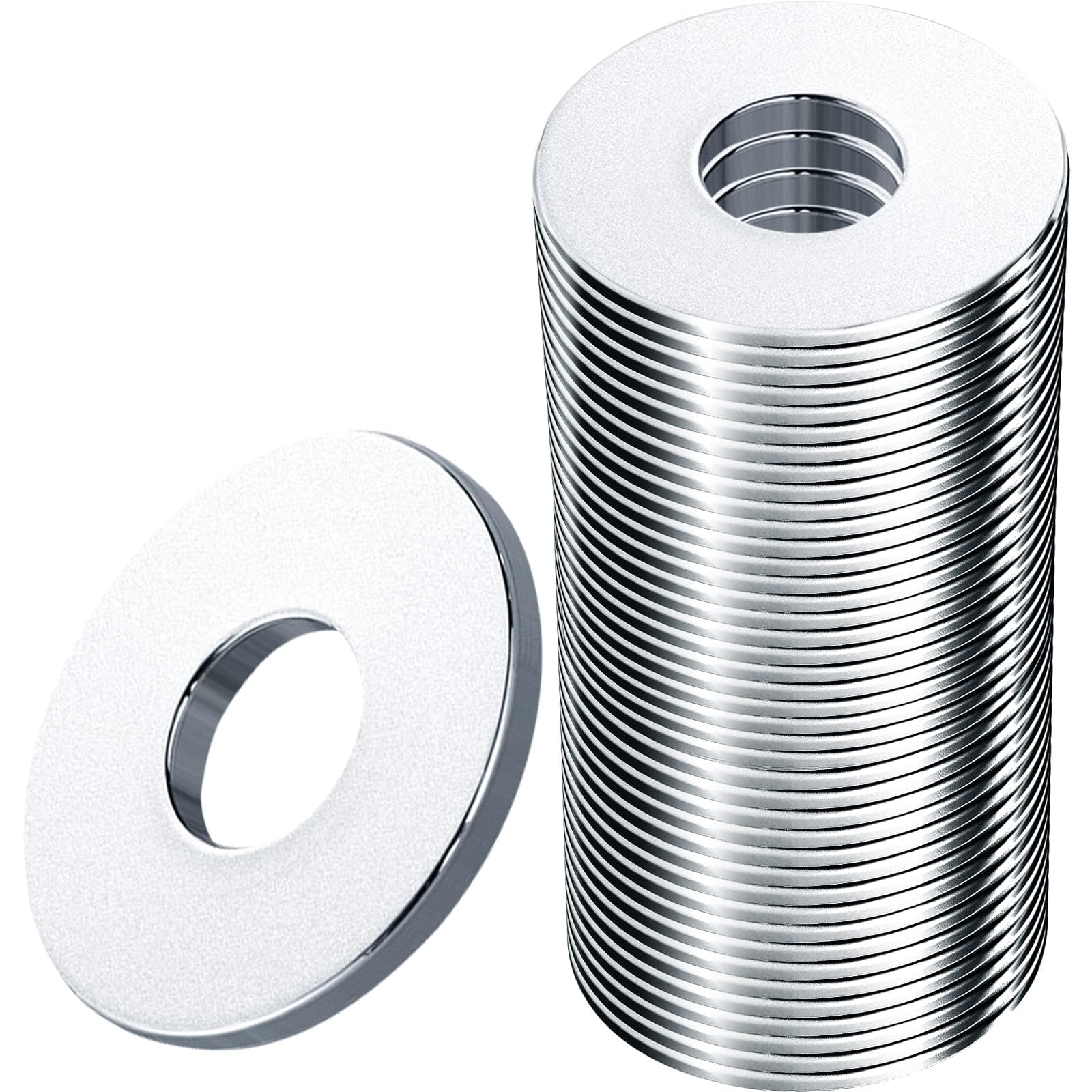 DKBT 120 Pieces M4 Washers Penny Washers M4X12mm A2 304 Stainless Steel Washer Plain Metal Flat Repair Round for Screws Bolts Nuts — image 1