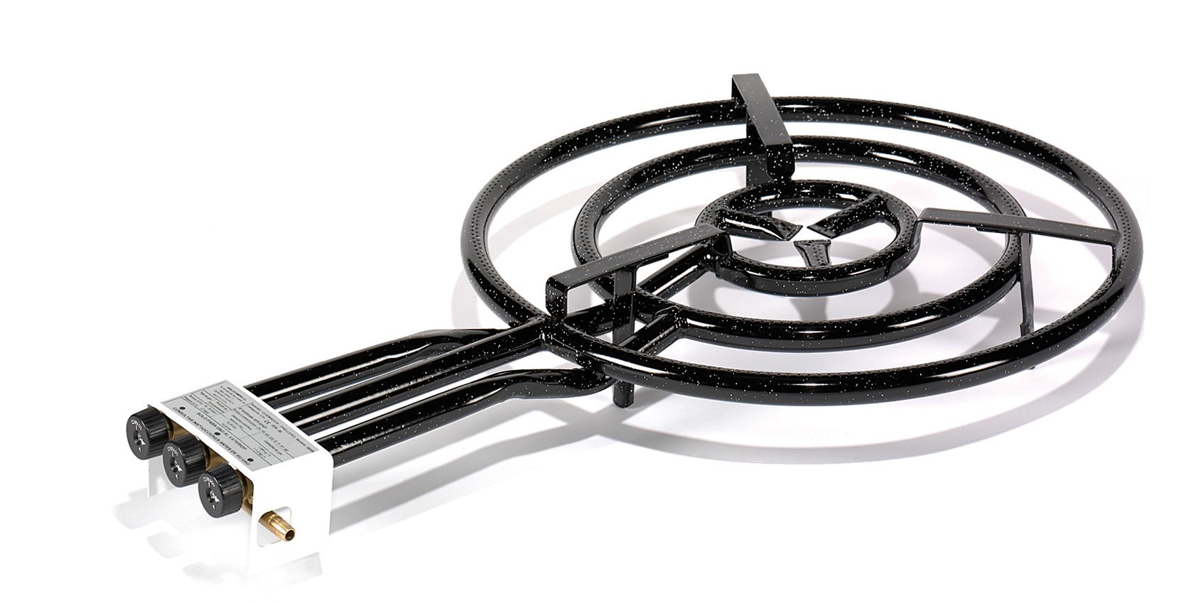 Réchaud à Paella Émaillé 3 Feux Ø 60 cm Brûleur Gaz Butane Propane