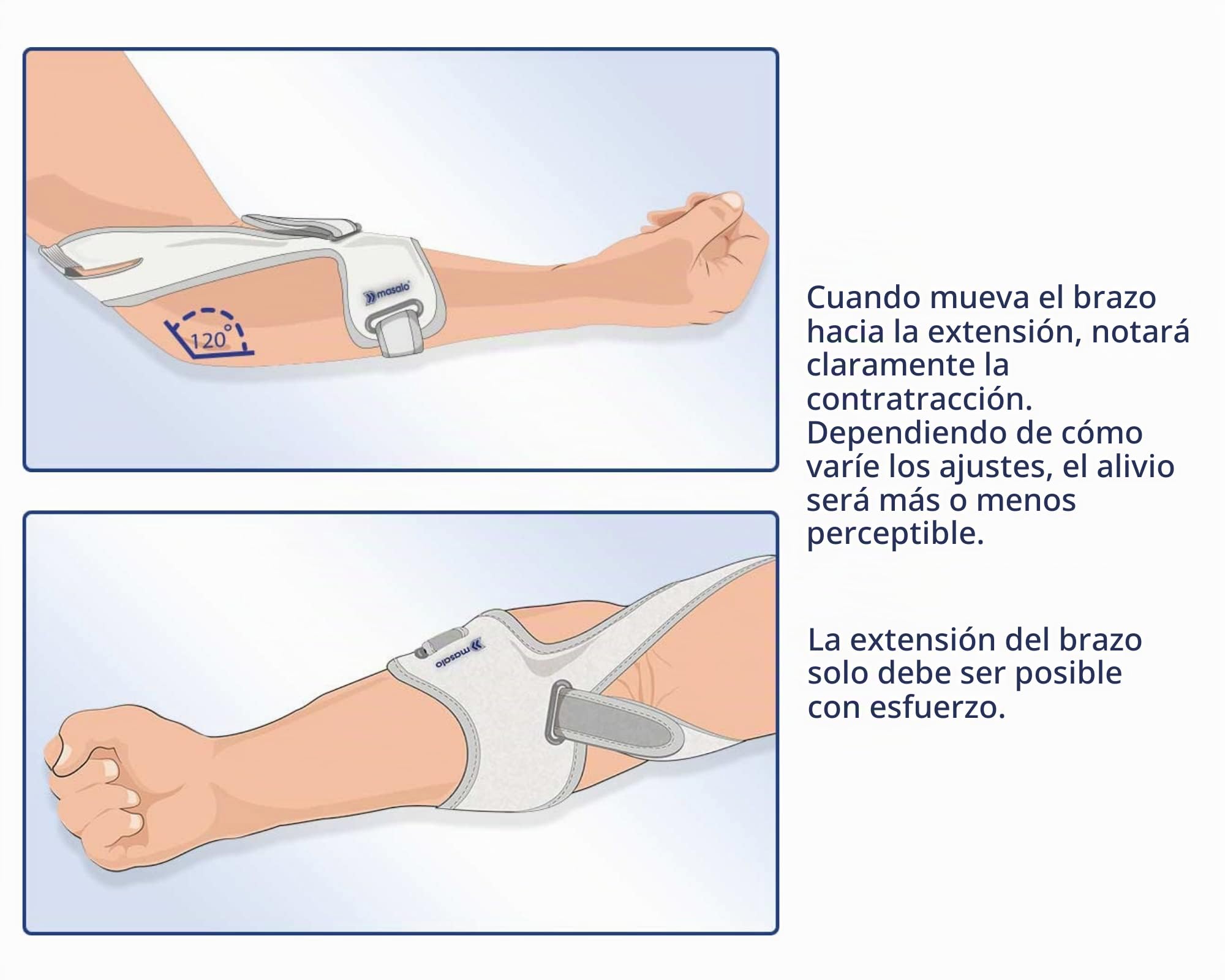 Masalo® Manguito MED – para codo de tenista, codo de golfista, brazo de ratón (epicondilitis) (talla 2/brazo derecho)