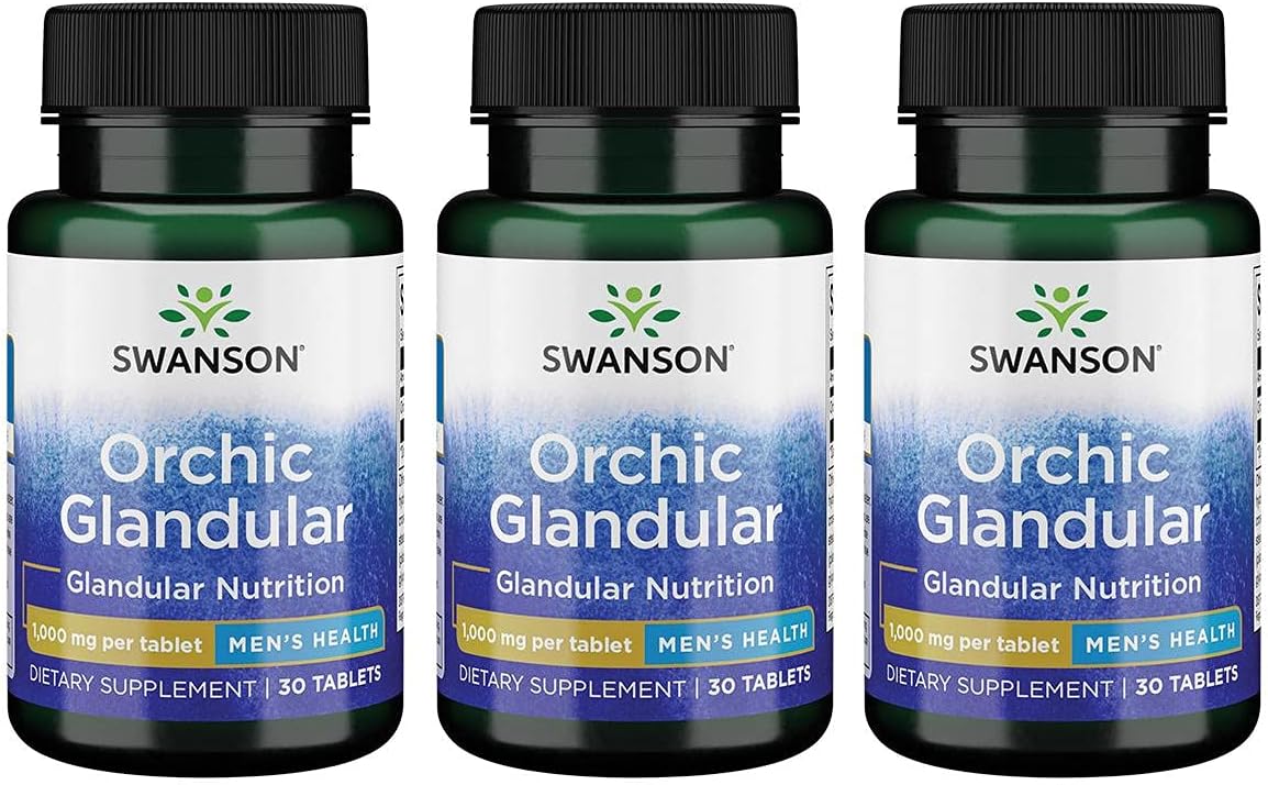 Swanson Orchic Glandular Men's Health 1,000 mg 30 Tabs 3