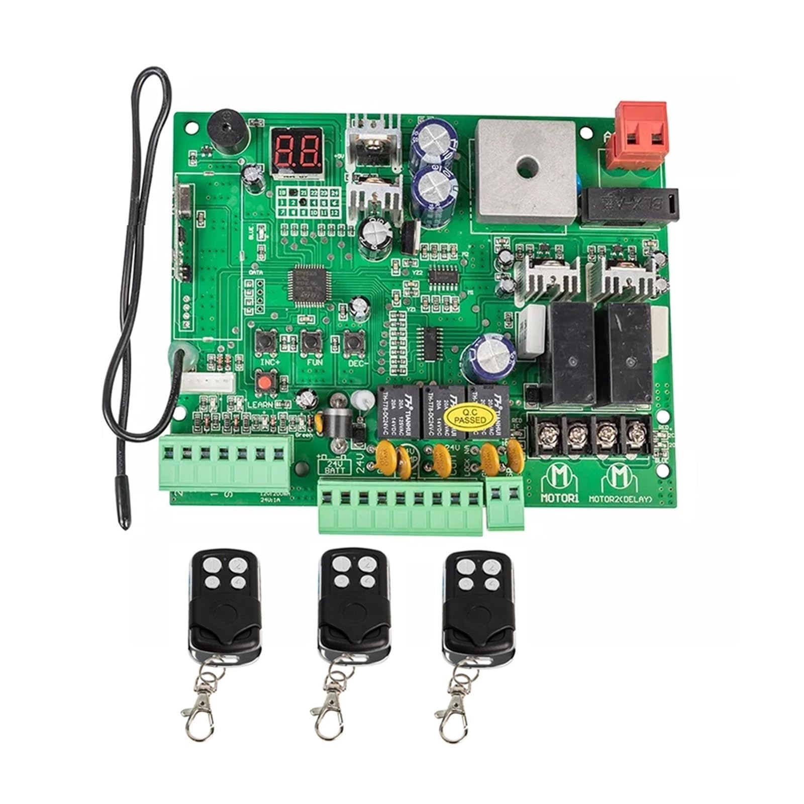 Scheda di controllo, Scheda PCB di tipo universale 12V/24V for pannello controllo automatico a doppio battente apricancello Smart Control Center for vialetto per apricancelli(2 remote 1 wifi)