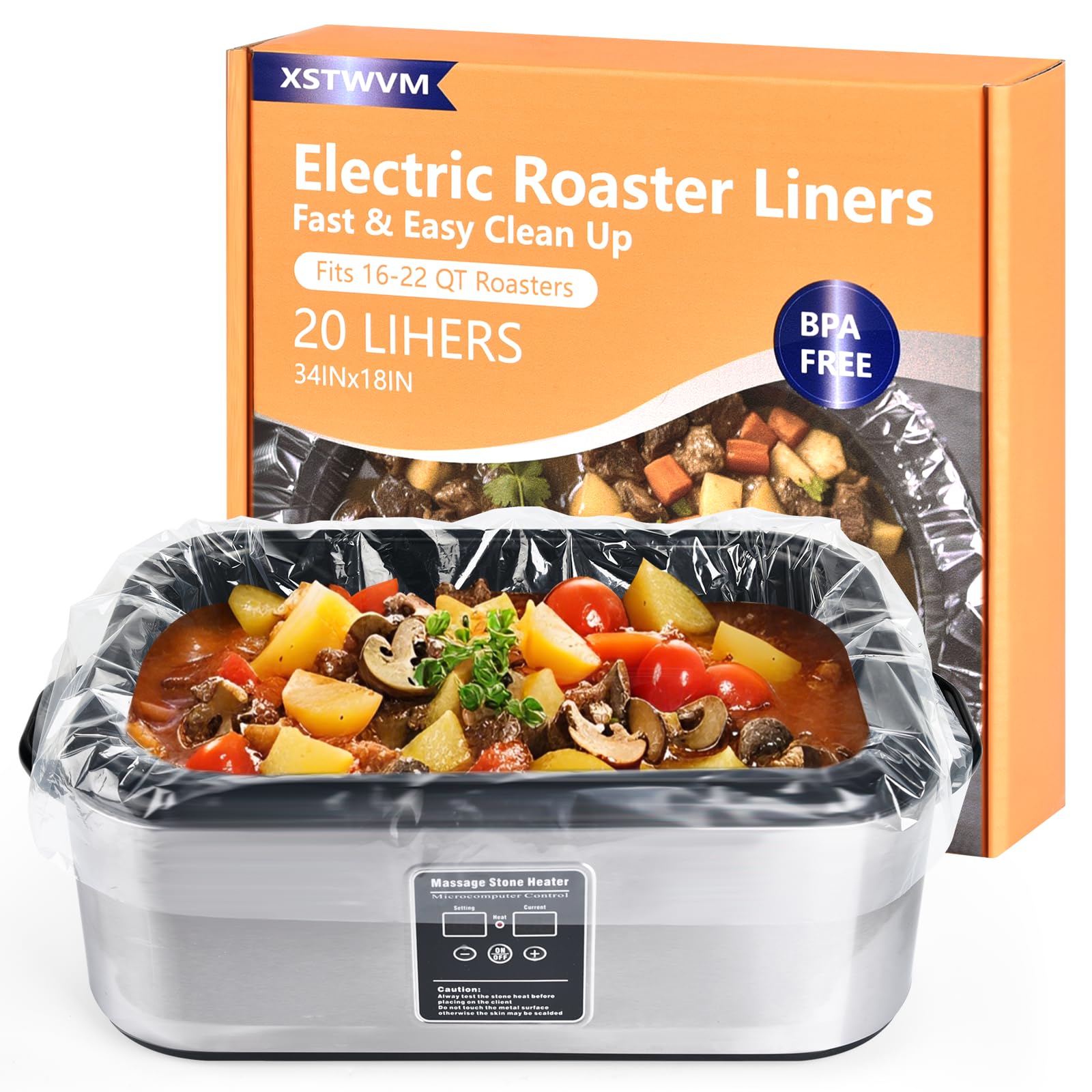 XSTWVM Electric Roaster Liners 34x18 Inch - cookware accessories | Mubboo