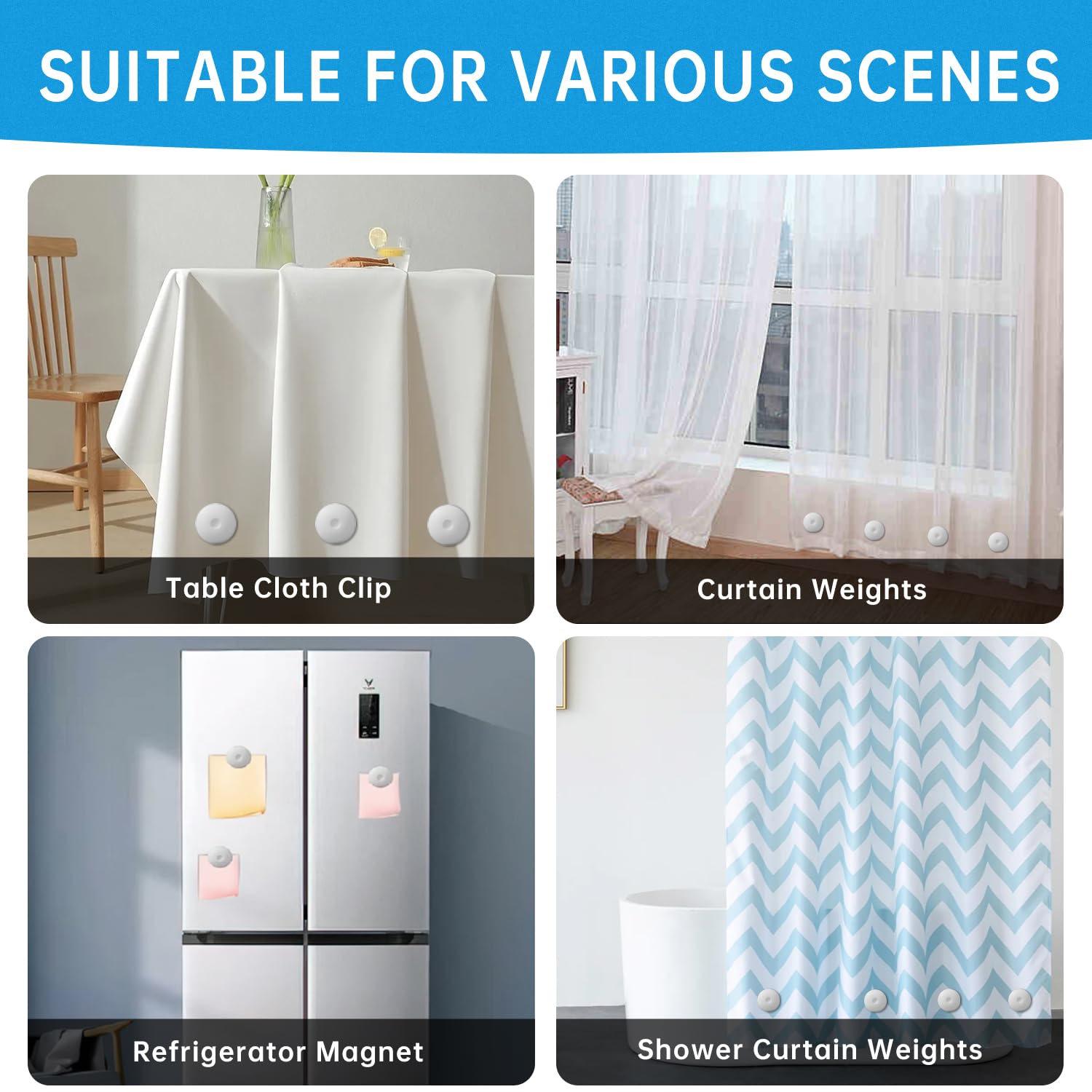 Amazon.com: MtMinn Shower Curtain Weights - Silicone Fully Wrapped