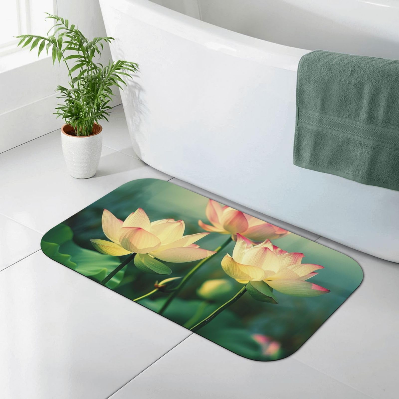 Tapis de bain antidérapant en diatomées contre le sol humide de salle de bain
