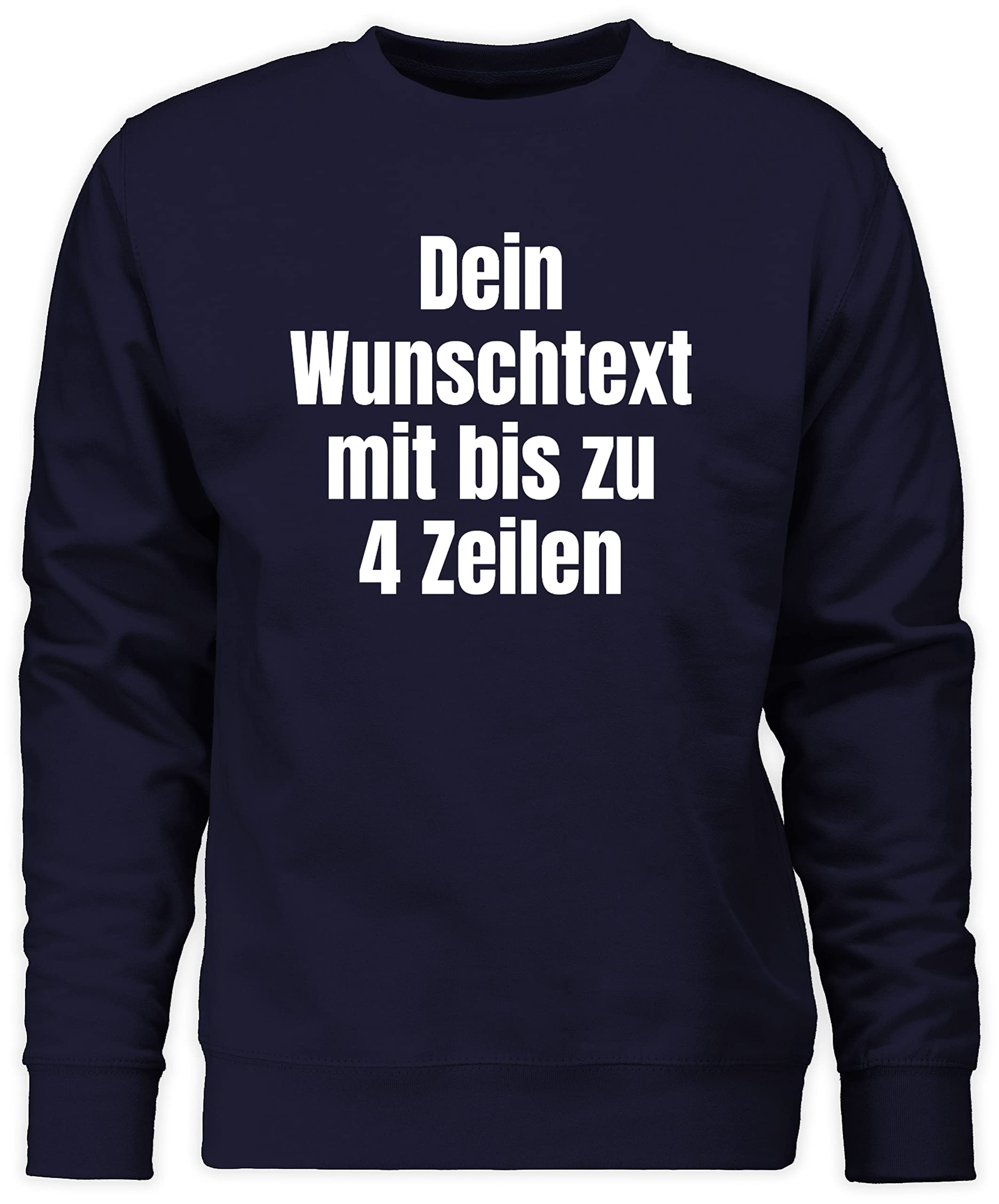 Geschenk mit Namen personalisiert by Shirtracer - Sweater Pullover Sweatshirt Herren Damen - Aufdruck selbst gestalten - Wunschtext I Eigener Text I Custom Text