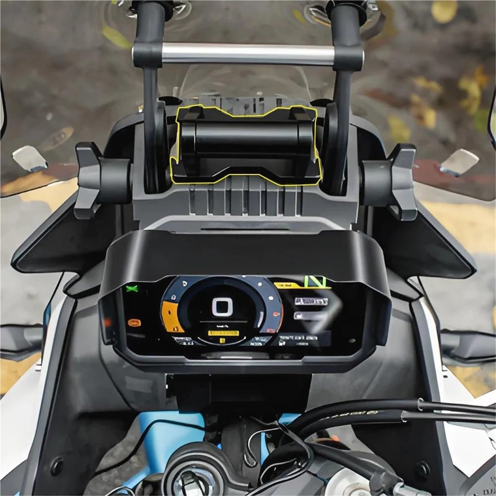 Uchwyt na telefon Do Cfmoto 450MT 2025 Akcesoria CNC Aluminiowy uchwyt Do telefon GPS Stojak Do nawigację Przedłużenie Motocyklowy uchwyt nawigacyjny GPS(Titanium-CFMOTO-C)