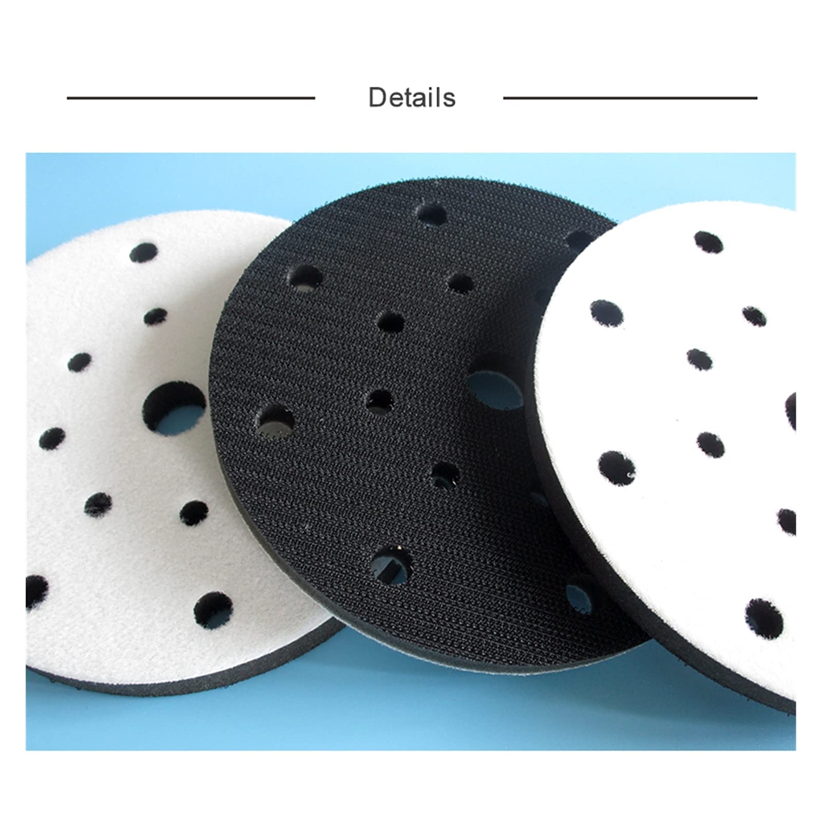 Almohadilla de Pulido Almohadilla de Interfaz Suave 6"170 mm de Esponja de Esponja de 150 mm Ampliación y protección contra el Papel de Lija, Utilizado for Discos de molienda de Gancho y Anillo