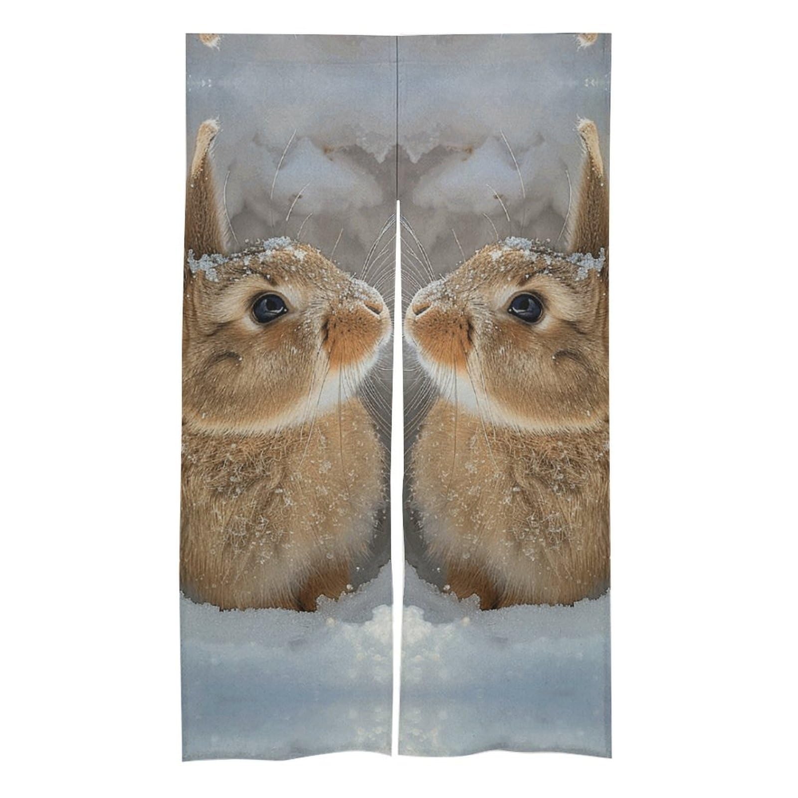 Rideau occultant marron clair anti froid pour chambre lapin
