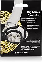 Vista 7 de CalExotics Big Man's Spreader - Potenciador de erección de silicona con 4 anillas, color negro (12754_negro)