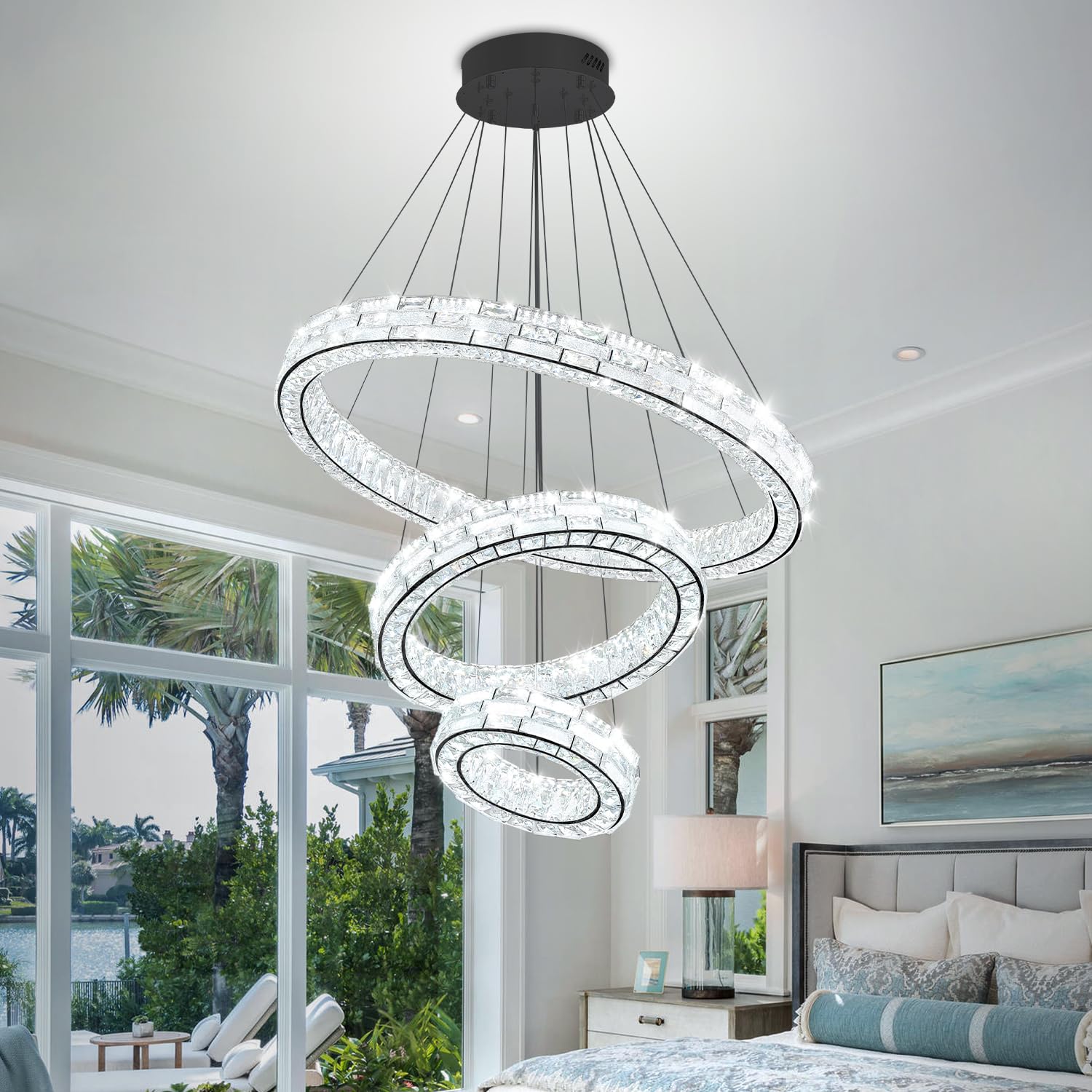 Photo 1 of WOSOHYUN Modern Crystal Chandelier Pendant Light