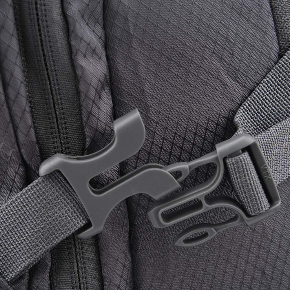 ECE - 816 Zaino da trekking pieghevole per esterno a energia solare, zaino da viaggio e campeggio impermeabile con pannello solare da 6,5 W per smartphone, zaino leggero per uomini