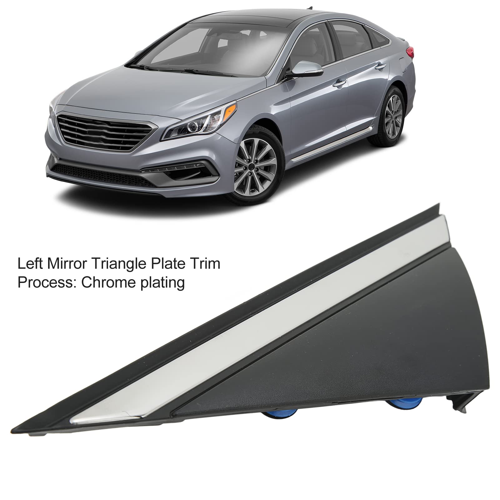 Front Fender Pillar Corner Molding, High Strength Driver Side Triangle - View #2