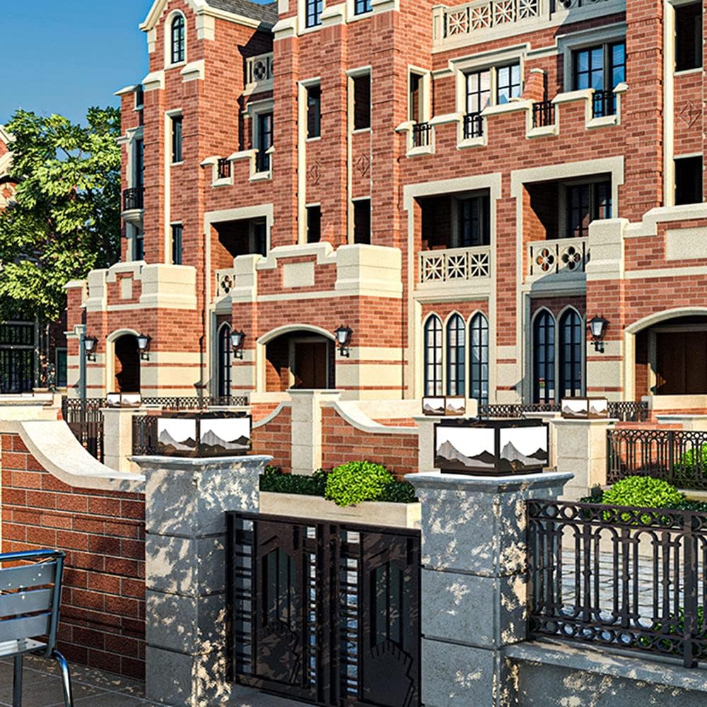 1 Piece Outdoor Floor Lamp with Cap for Fence Bridge Fence LED Column Light Waterproof IP65 Landscape Lighting Modern Patio Fence