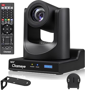 Chameye NDI PTZ Camera 30X Optical Zoom, AI Auto- Tracking, 3G-SDI HDMI USB PoE IP Live Streaming Camera 1080p for Church Worship Live Broadcast Events, C730N NDI HX3 Certified