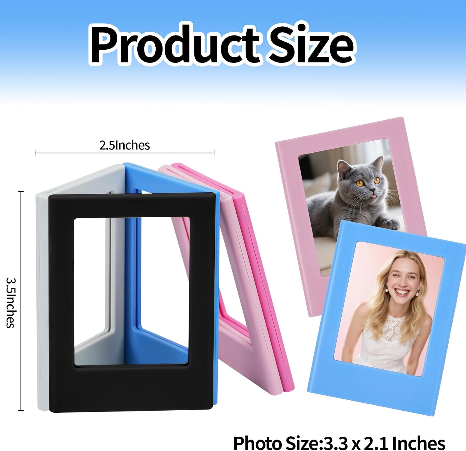 12Pack Magnetic Picture Frame,Mini Magnets Picture for Refrigerator