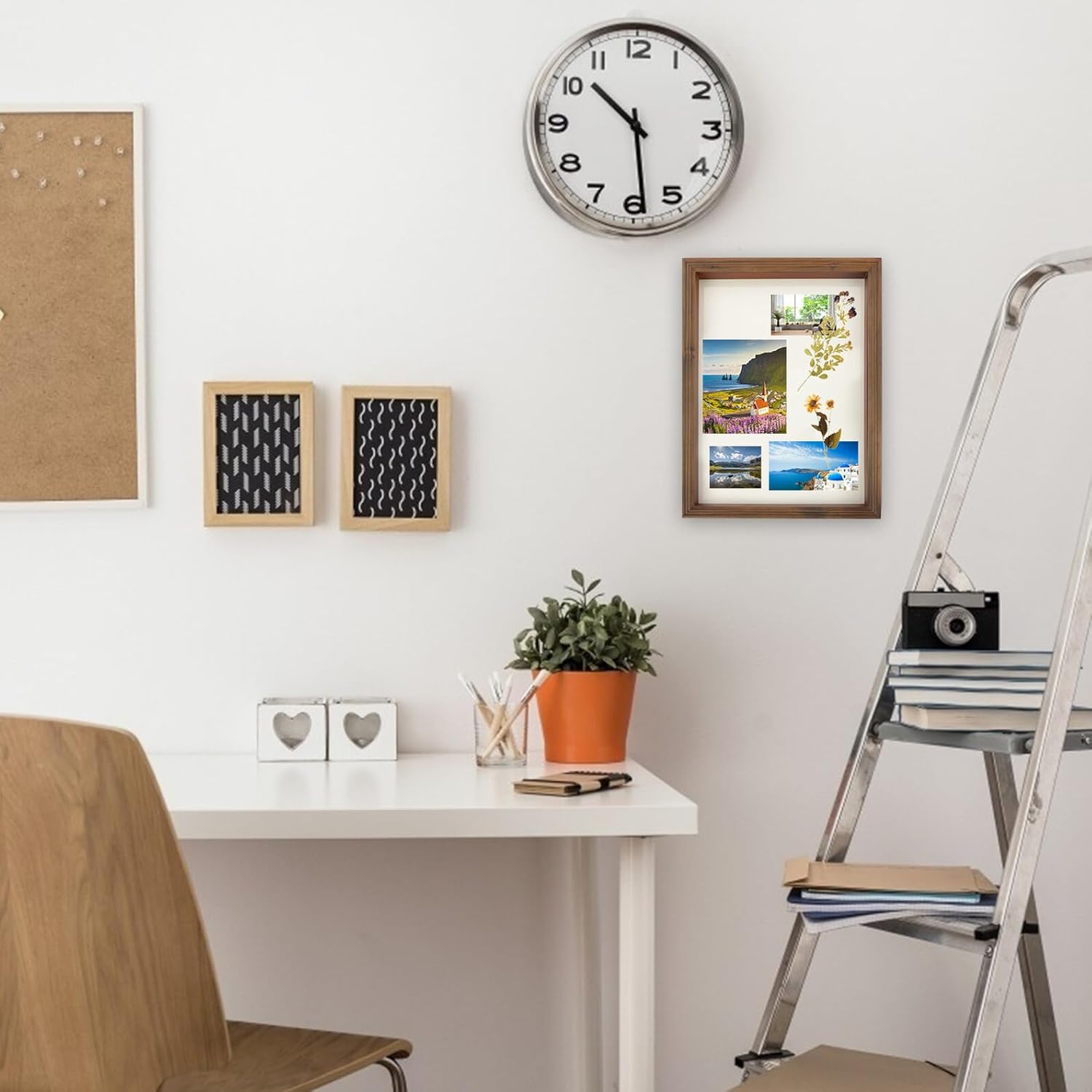 Shadow Box Ornament Display Case for Dried Flowers Keepsakes Picture Frame Decoration DIY Vintage Memorial Awards Showcase