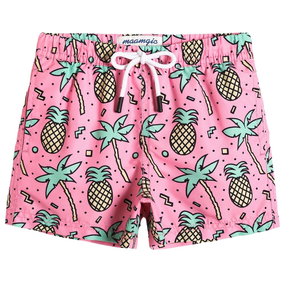 MaaMgic Little Boys' Beach Trunk Toddler Swim Shorts Animal Patterned Boardshorts Lightweight Beach Shorts Adjustable Waist Great for All Ages — view 40