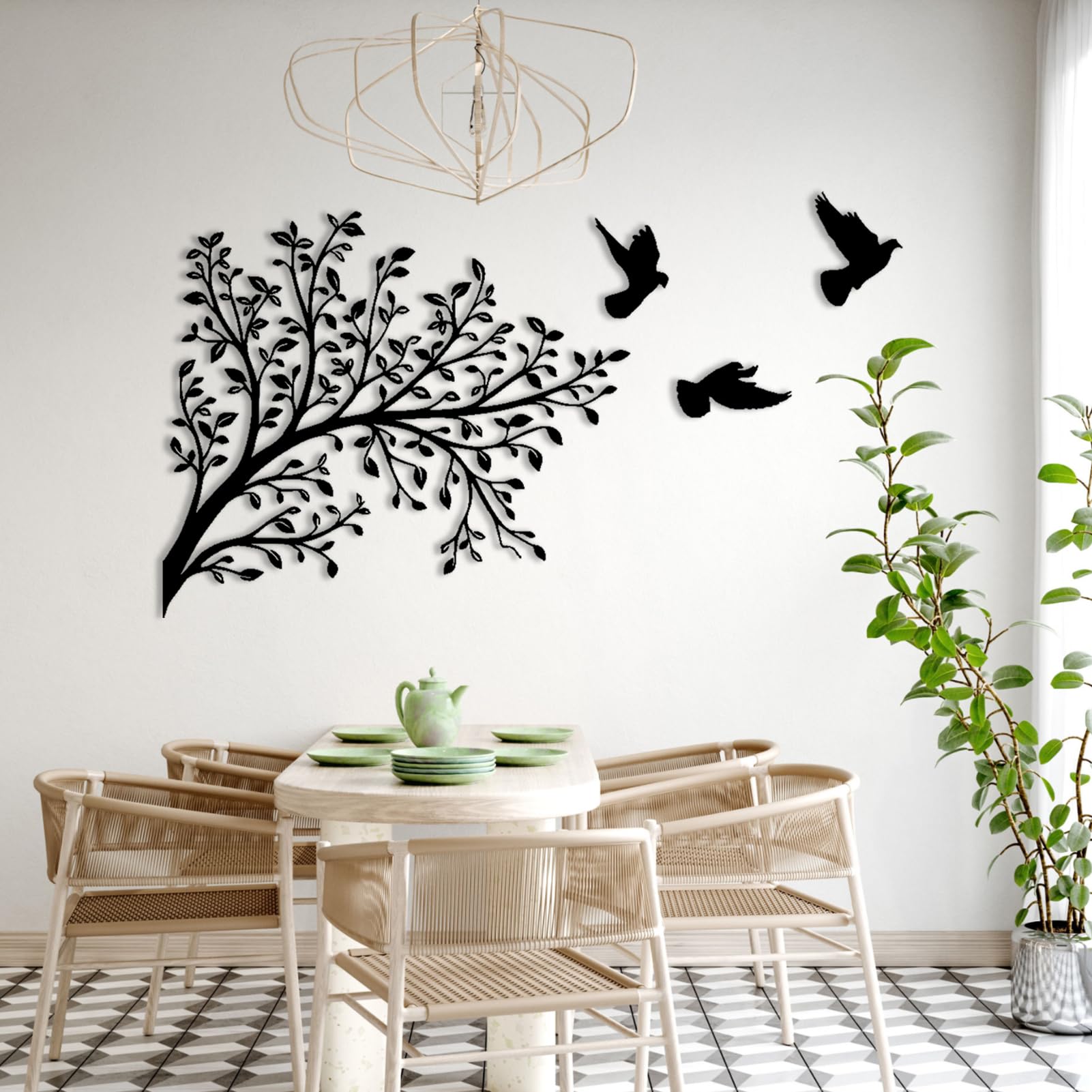 Lot De 2 Oiseaux Muraux En Métal Sur Une Branche,Décoration Murale Oiseaux En Métal,Décoration Lot De 2 Oiseaux Muraux En Métal Sur Une Branche,Décoration Murale Oiseaux En Métal,Décoration