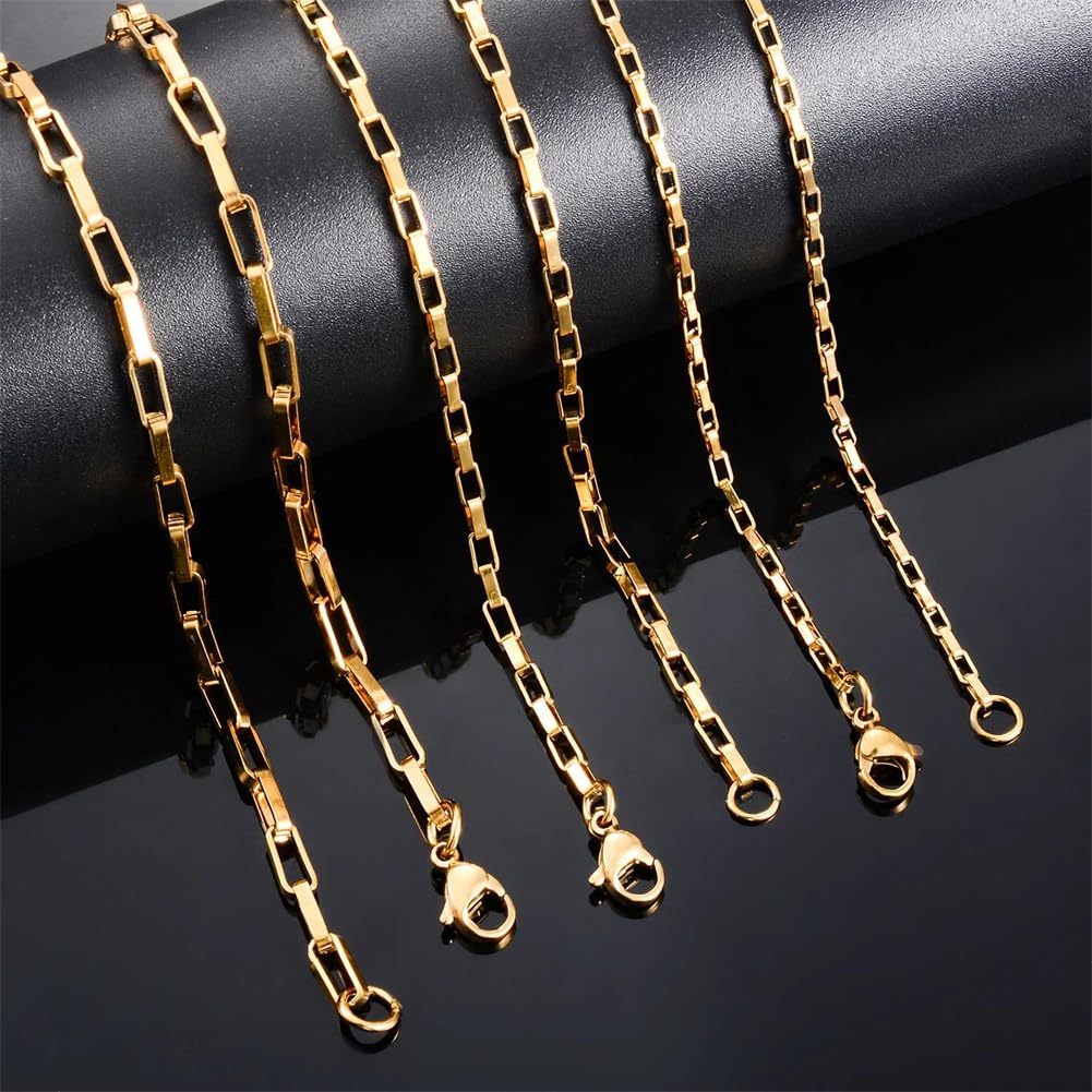 Chaîne à maillons carrés en acier inoxydable de fabrication bijoux collier