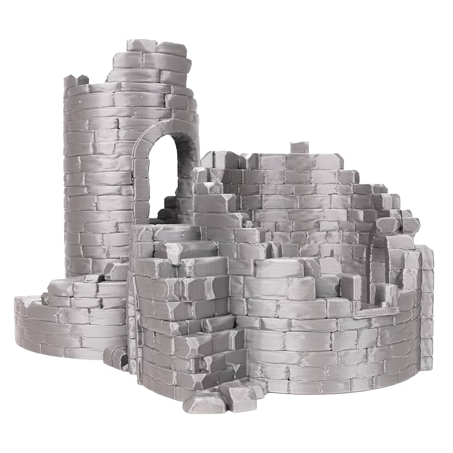 その他 Terrain - Tower, Ruin Amazon.com: Castle Tower Ruin - Tabletop Terrain for Fantasy