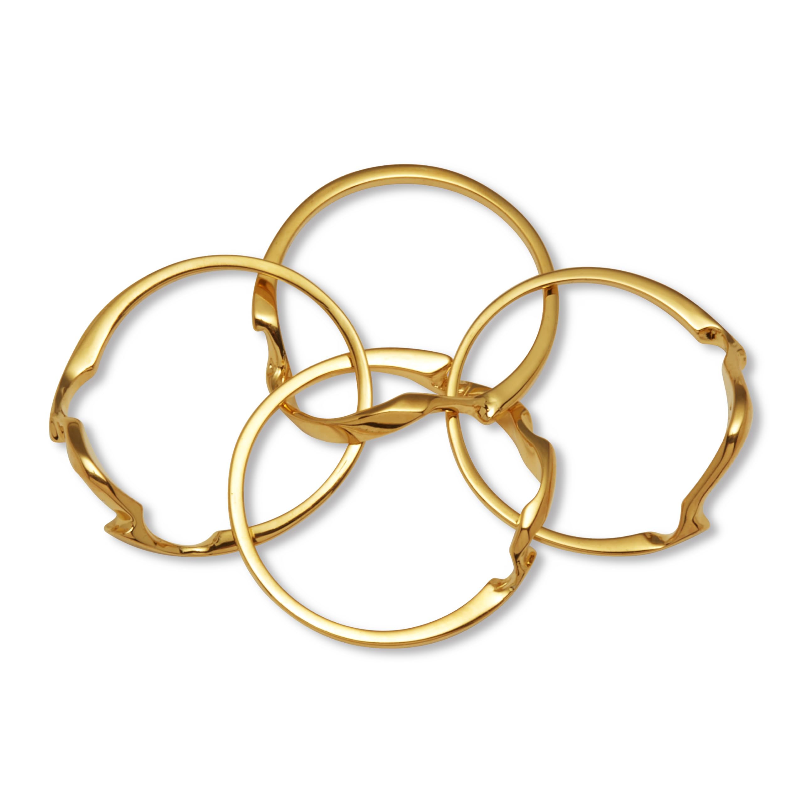 Palm Beach Jewelry 14k Yellow Gold Plated Braided Interlocking