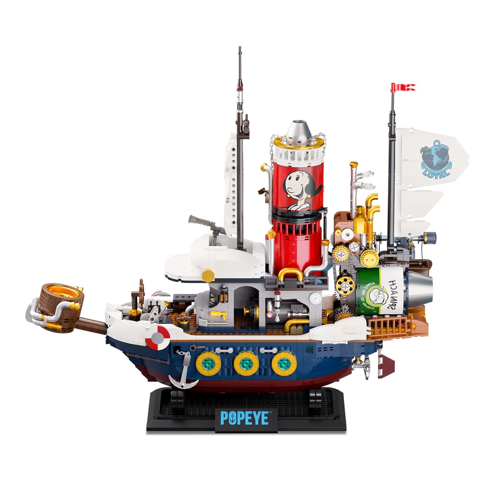 マスターシップ船セット Amazon.com: BRICKKK Popeye Steamship Building Blocks Kit Steampunk