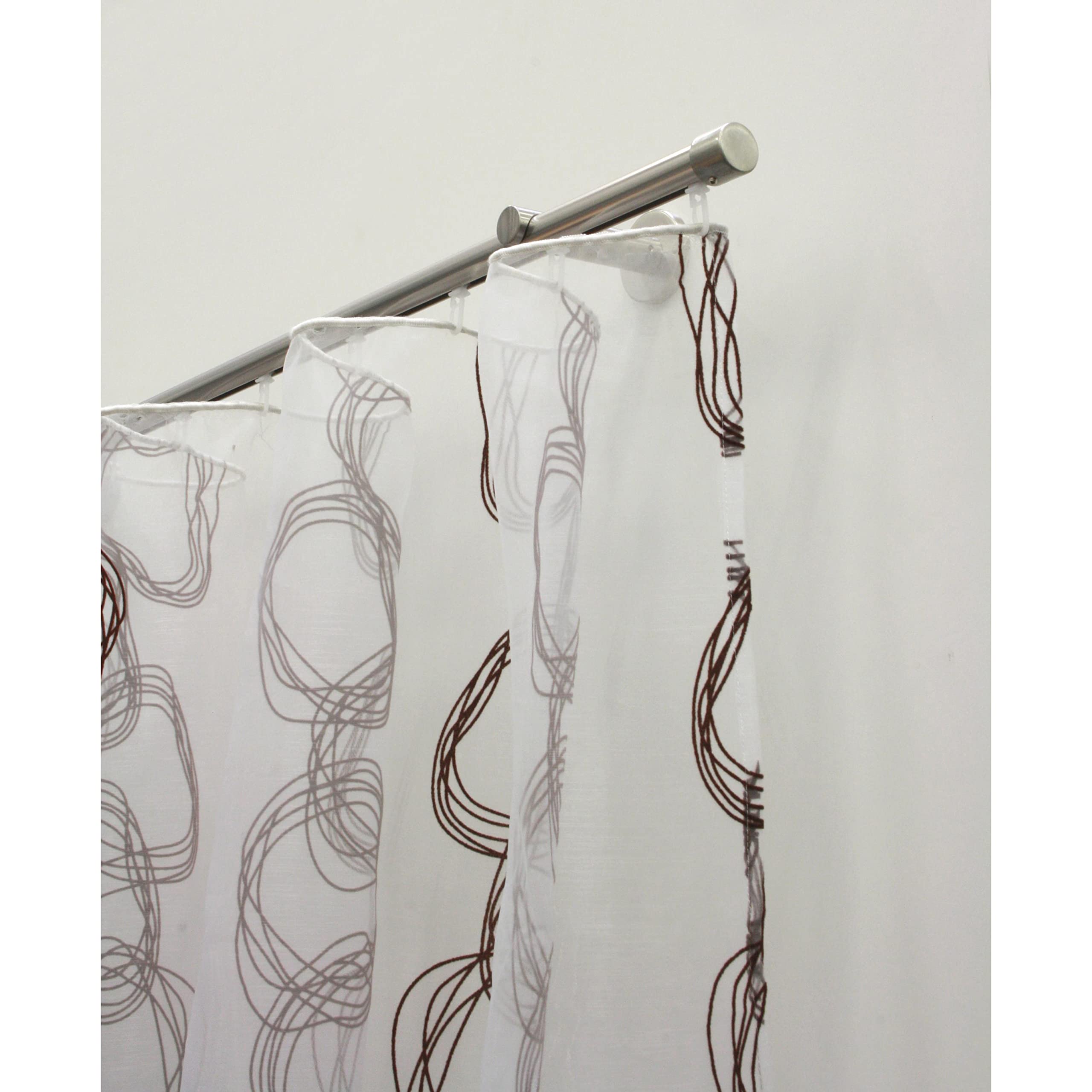 Gardinia Tringle Rideau Rail Intérieur 1 Memphis Inox 16 Mm Longueur 200 Cm