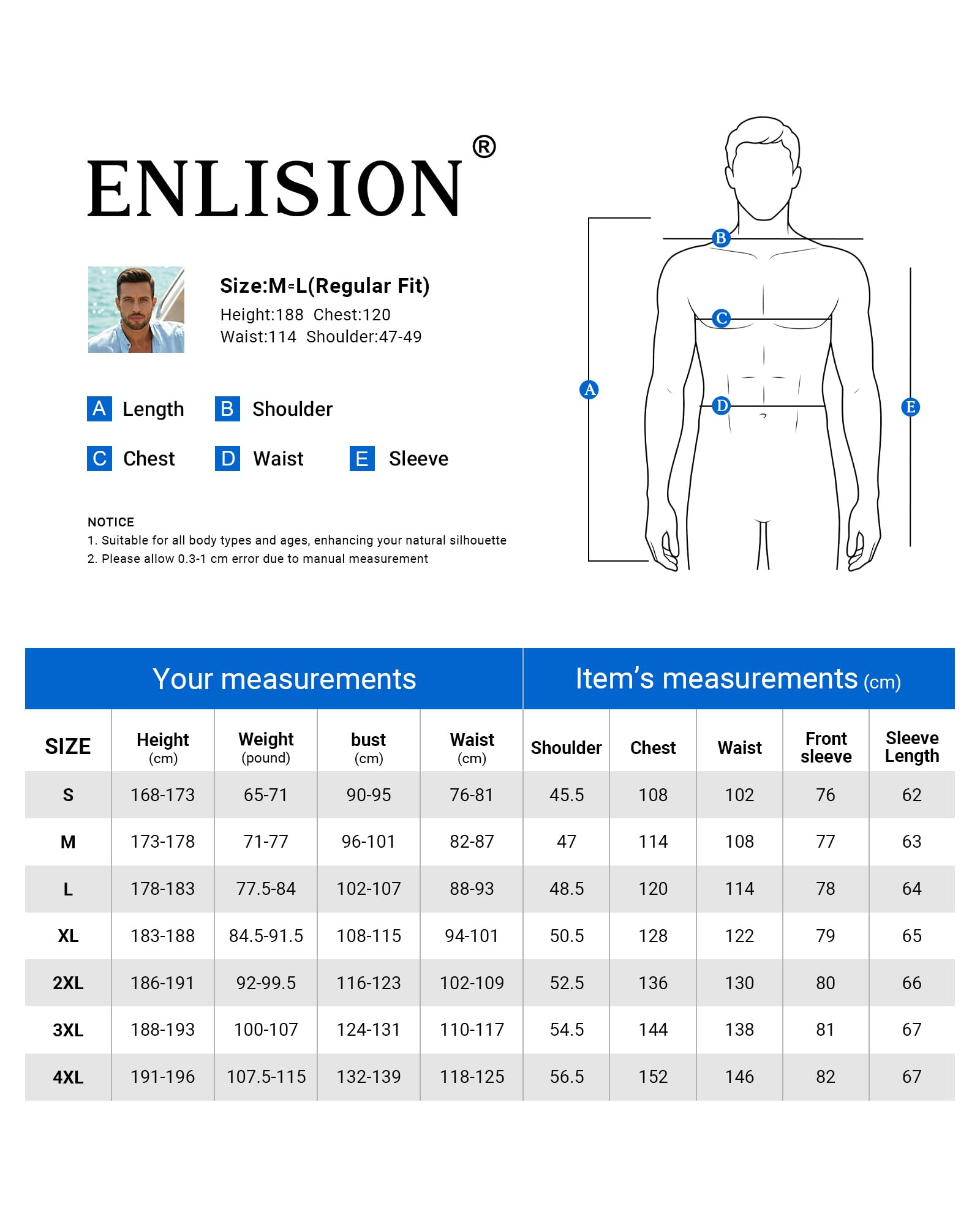 Enlision Chemise en Lin Homme Manches Longues Chemise Homme Été Col Mao Leger Respirant et Décontractée pour La Plage Henley Shirt S-4XL