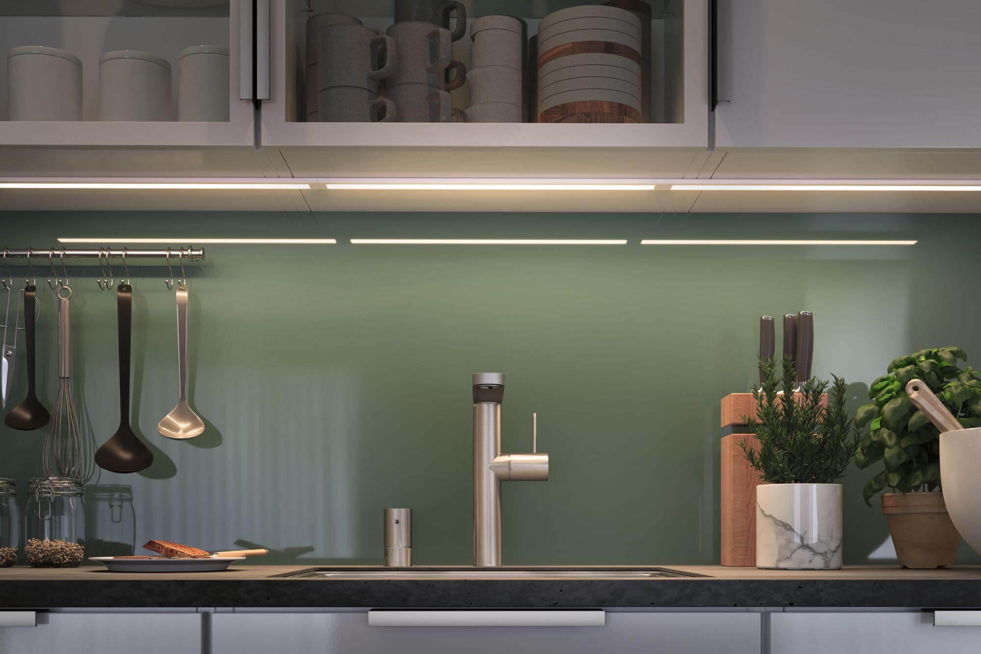 Paulmann 99963 Clever Connect Spot Border LED furniture luminaire 500mm Tunable White 12V rect. incl. 1x7.5W dimmable white matt plastic 2700-6500K - Image 2