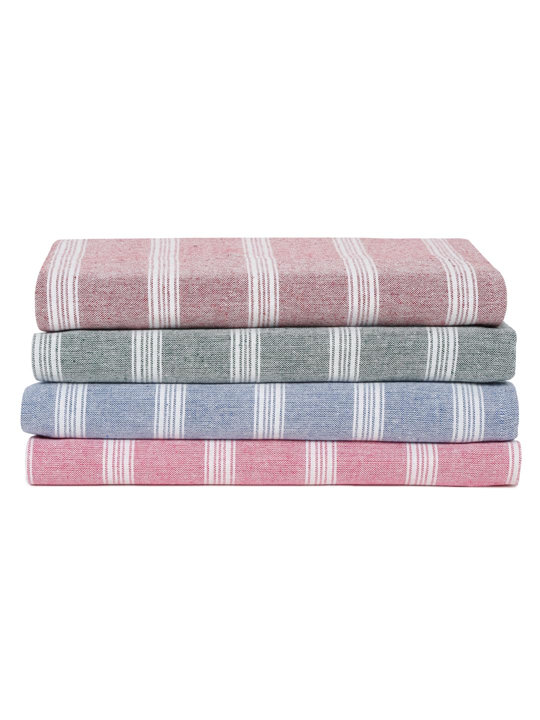 Amazon Brand - Solimo - Multicolour Cotton Turkish Towel-TurkishTowel-Pack4