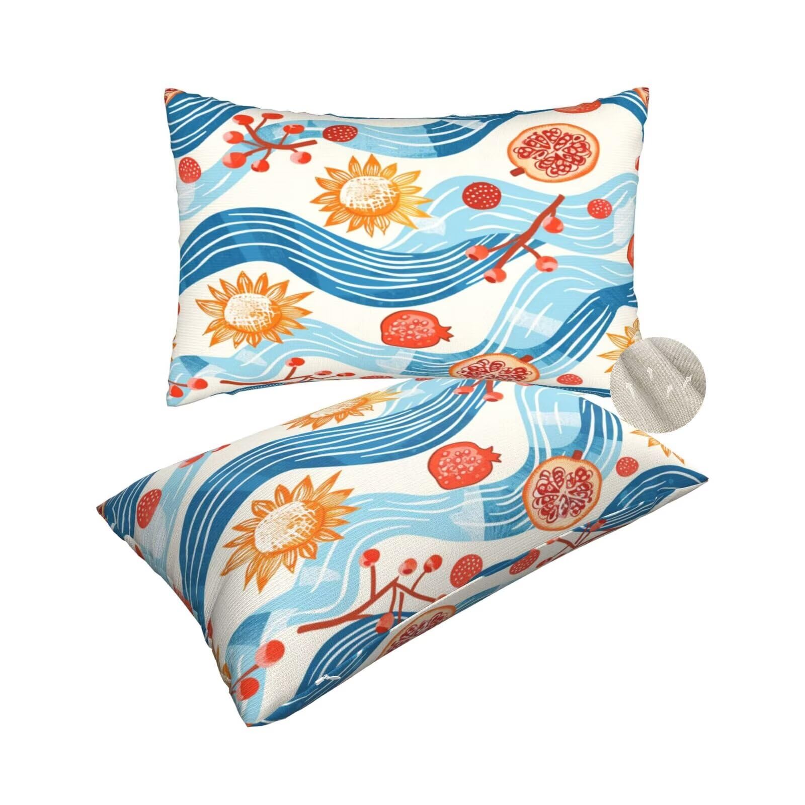 Taie oreiller rectangulaire nordique pour un salon chaleureux lot de 2