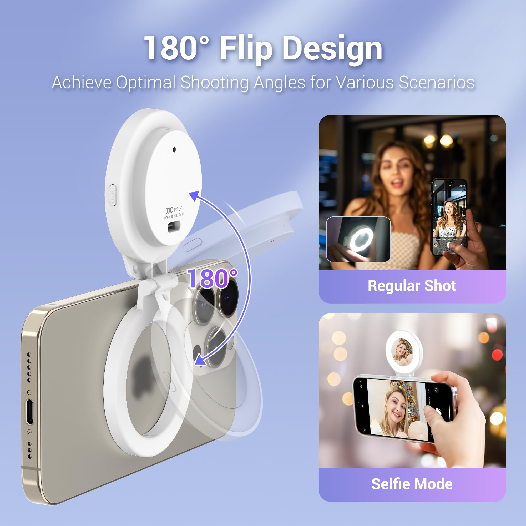 Universele Kleurrijke LED Ringlamp met Klem voor Tiktok of Selfies