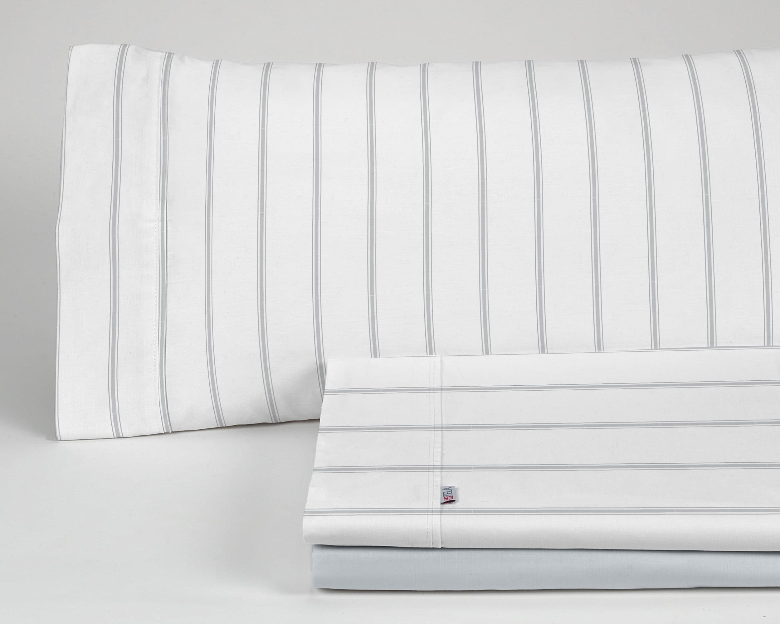 Juego de sábanas de algodón Rita color perla. Cama de 135/140 cm. 3 piezas