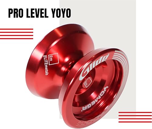 Miniatura 8 de Yomega Glide - Yoyo sensible de metal de aluminio Pro Level para jugadores avanzados, con forma de ala, Yoyo de rodamiento de bolas de tamaño C +