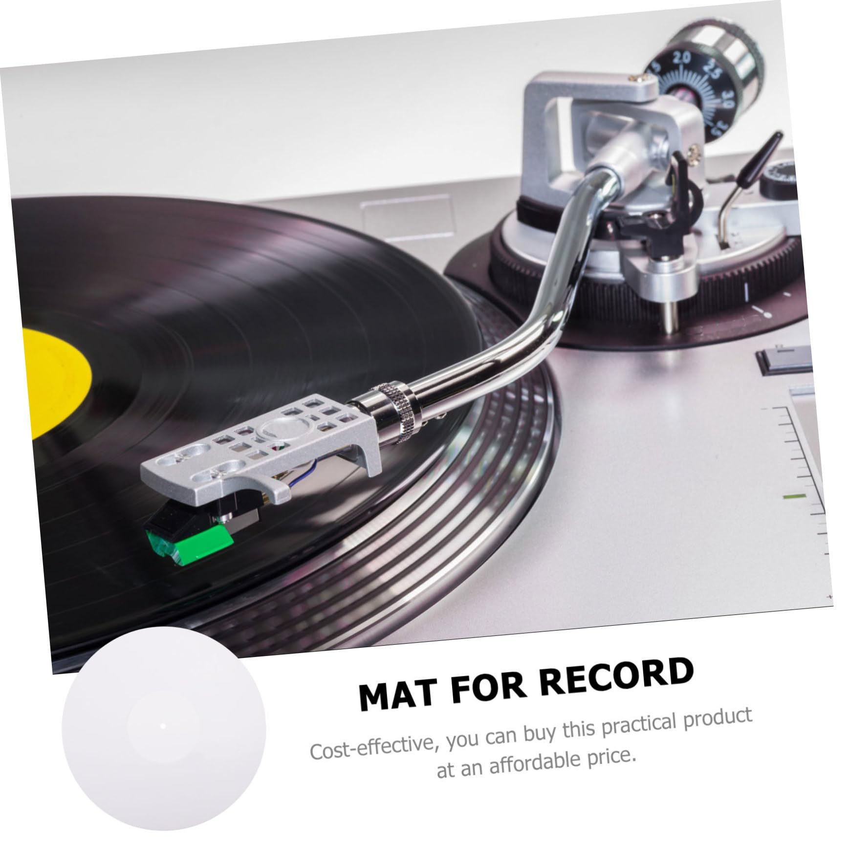 Housoutil Tappetino in Acrilico per Vinile Antistatico e Protettivo per Giradischi e Fonografo Accessorio Resistente per Dischi Vinyl