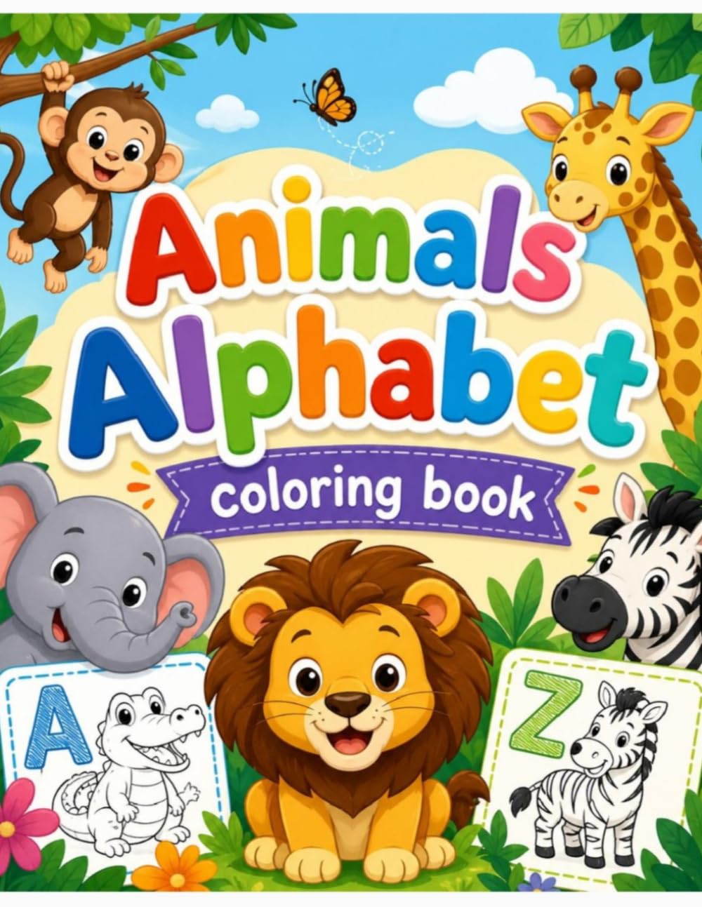 Animal Alphabet Coloring Book