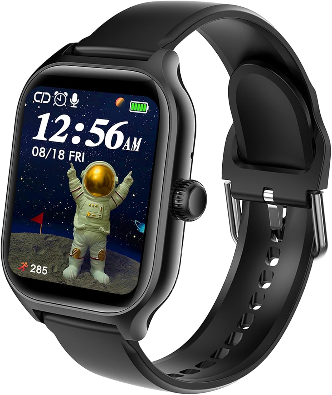 Fitness Tracker Montre Intelligente pour Enfants, Montre Connectée avec Assistant Vocal d'appels Bluetooth,Sport, Moniteur de Sommeil, Podomètre, Montre Sport pour iOS Android