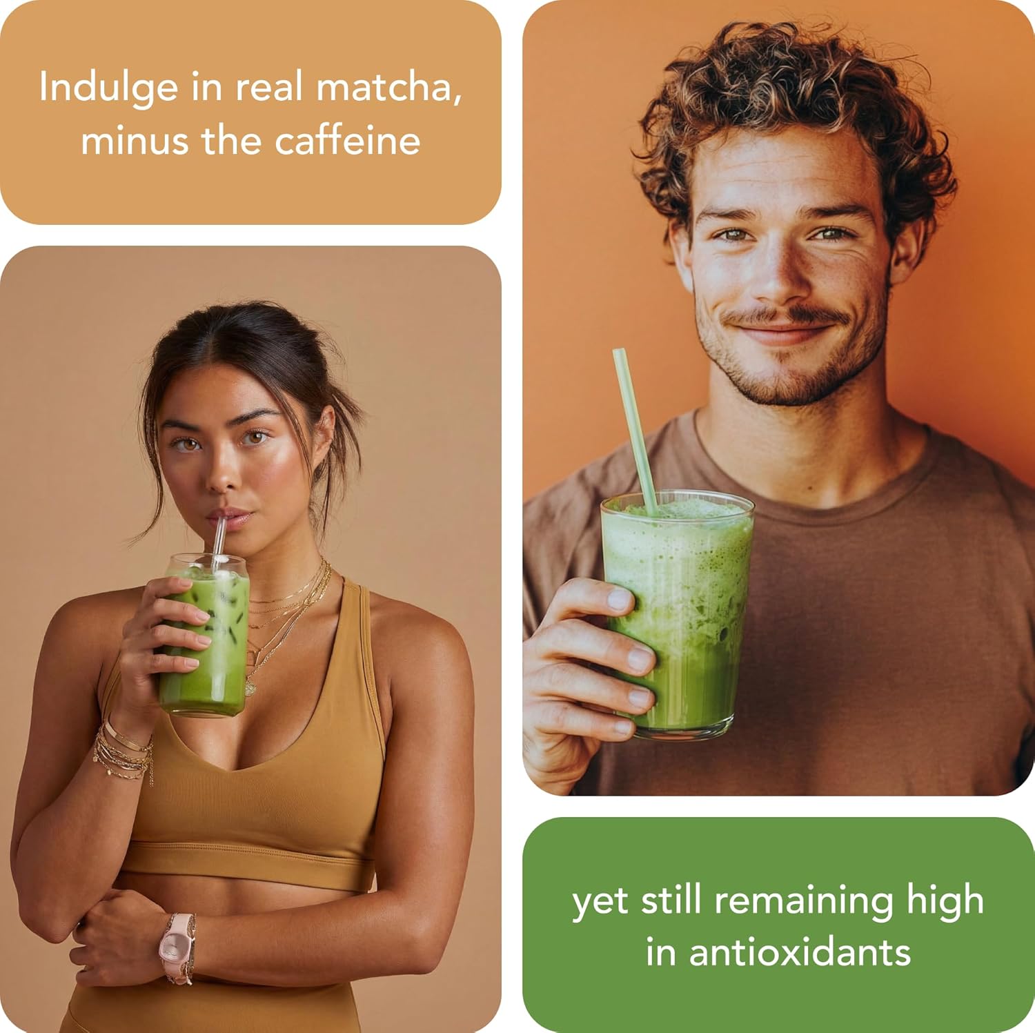 Caff Off Decaf Chai Matcha Green Tea Powder From Japan – 1.06 oz / 30 g – With Real Ground Chai Adaptogen - Ceremonial Grade & Sugar-Free – No Fillers or Milk Powders – Naturally Decaffeinated Without Chemicals – Tested for Heavy Metals – First Harvest, Shade-Grown & Caffeine-Free Matcha Powder